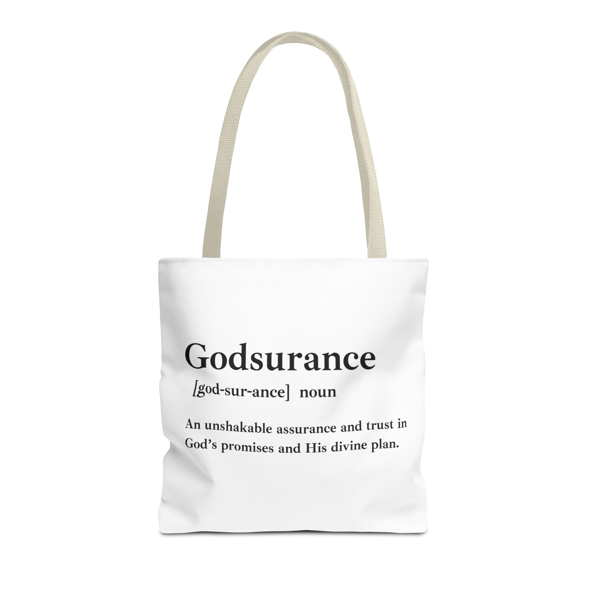 Godsurance Tote Bag - Custom Printed Stylish and Functional Tote
