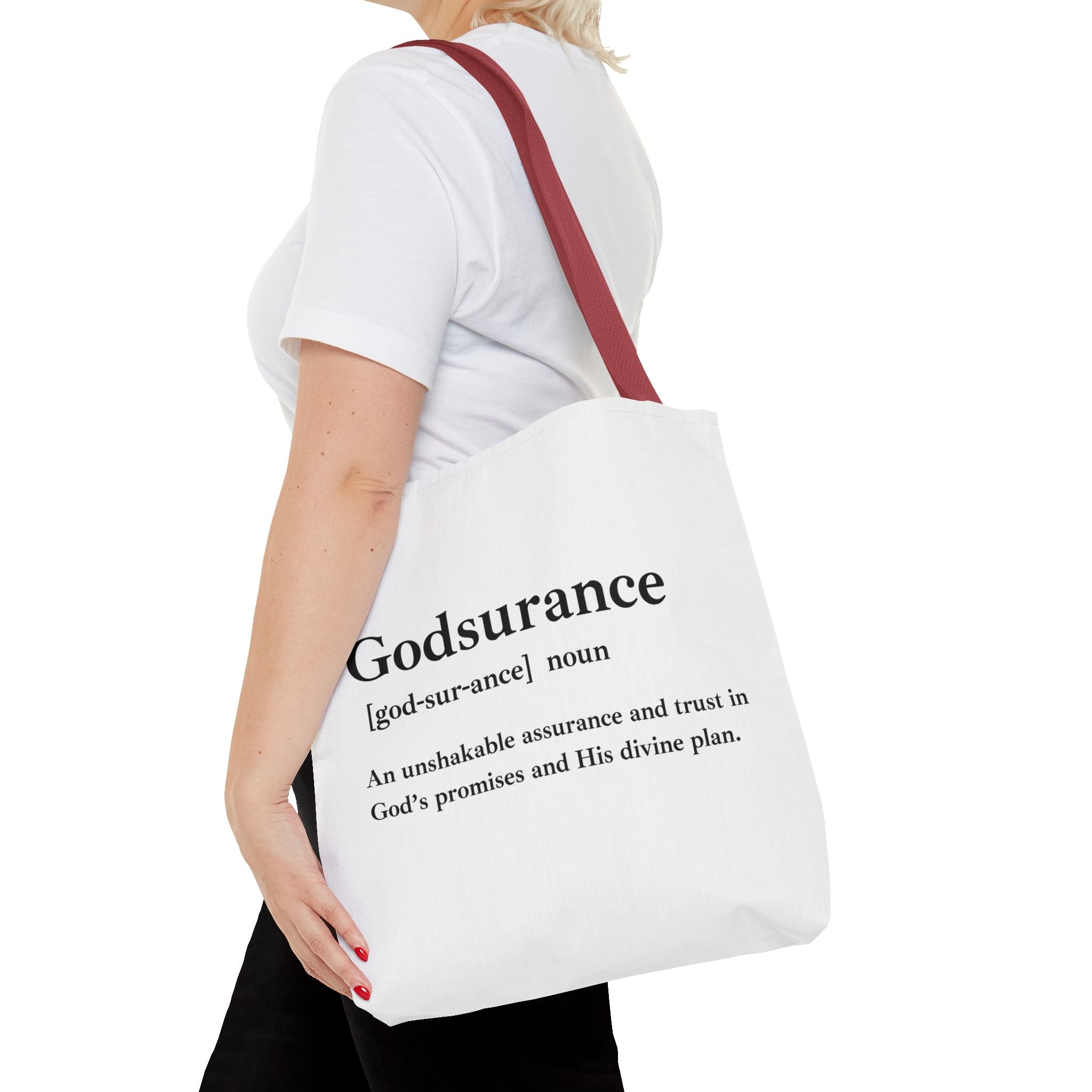 Godsurance Tote Bag - Custom Printed Stylish and Functional Tote