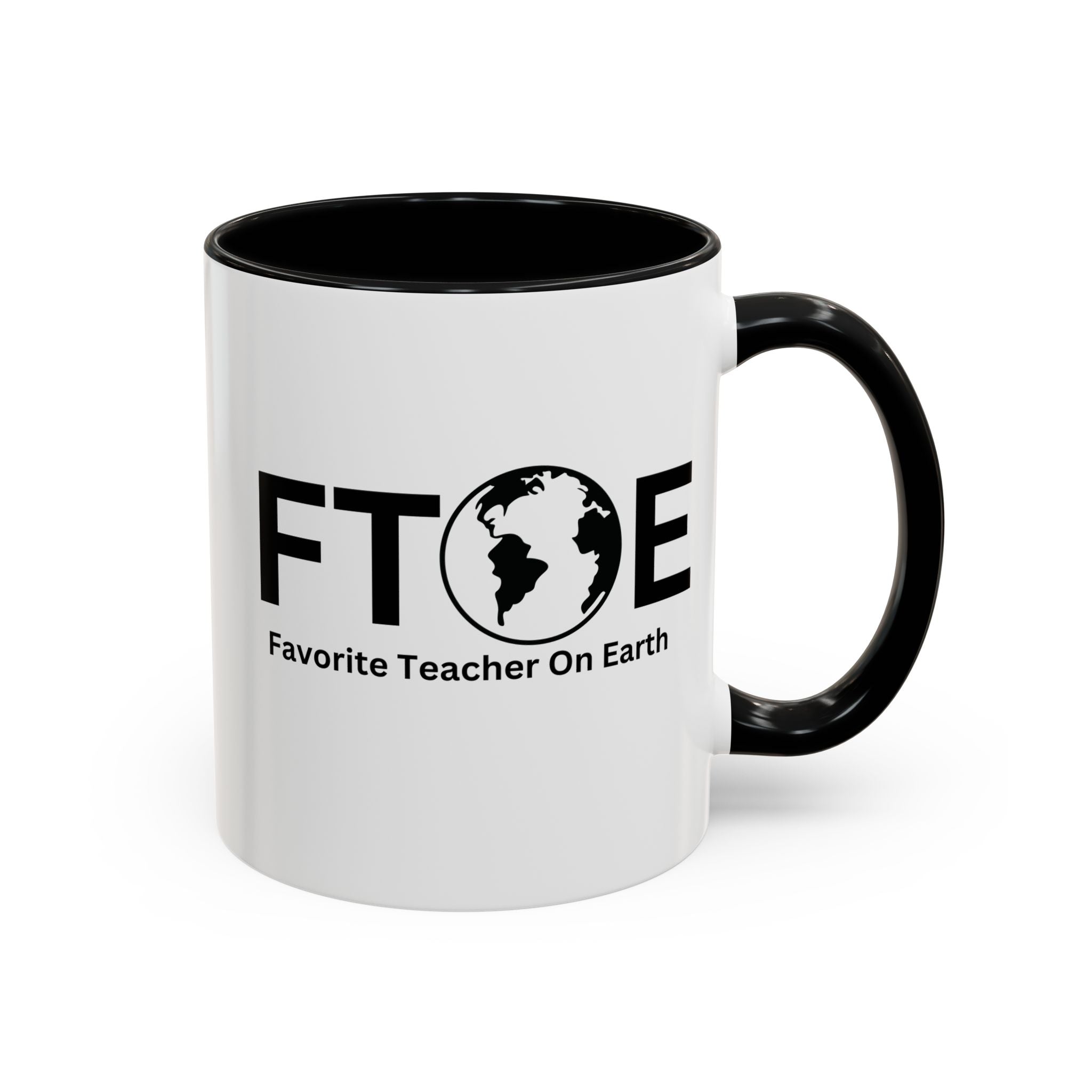 Favorite Teacher On Earth (FTOE) Accent Coffee Mug (11oz, 15oz)