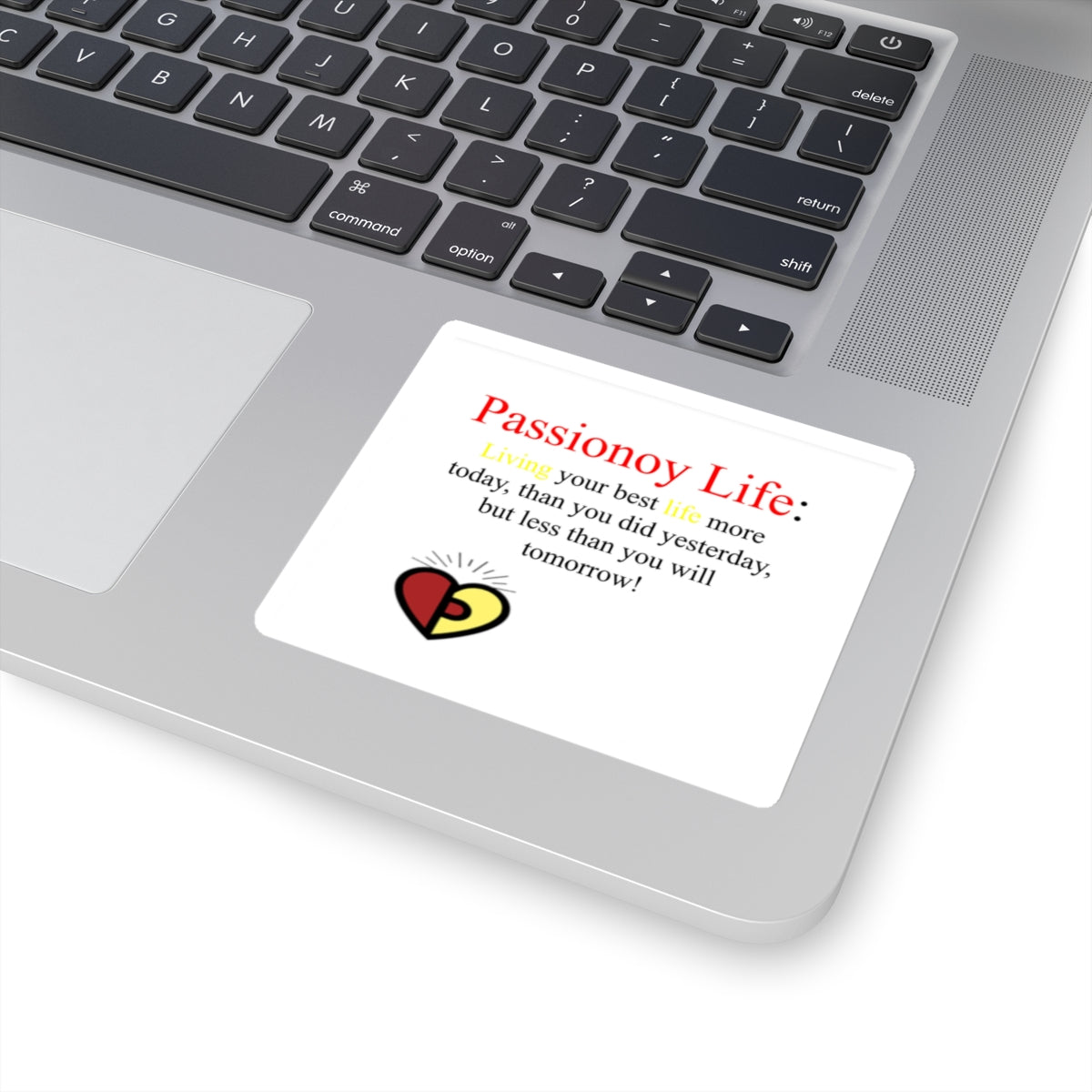 Passionoy Life Slogan Kiss-Cut Stickers - Custom Vinyl Stickers for Creative Decor