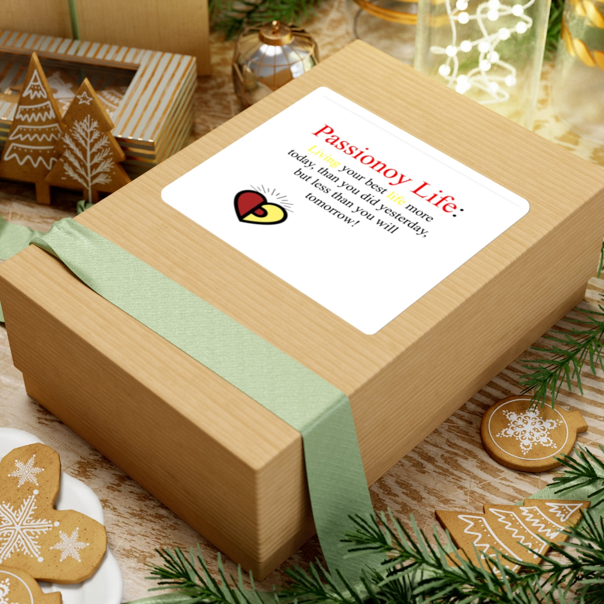 Passionoy Life Slogan Kiss-Cut Stickers - Custom Vinyl Stickers for Creative Decor