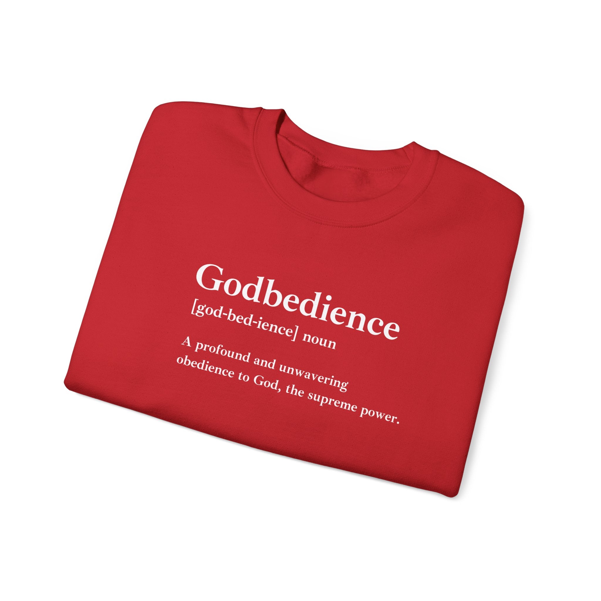 Godbedience Unisex Heavy Blend™ Crewneck Sweatshirt | Comfortable & Durable Everyday Wear