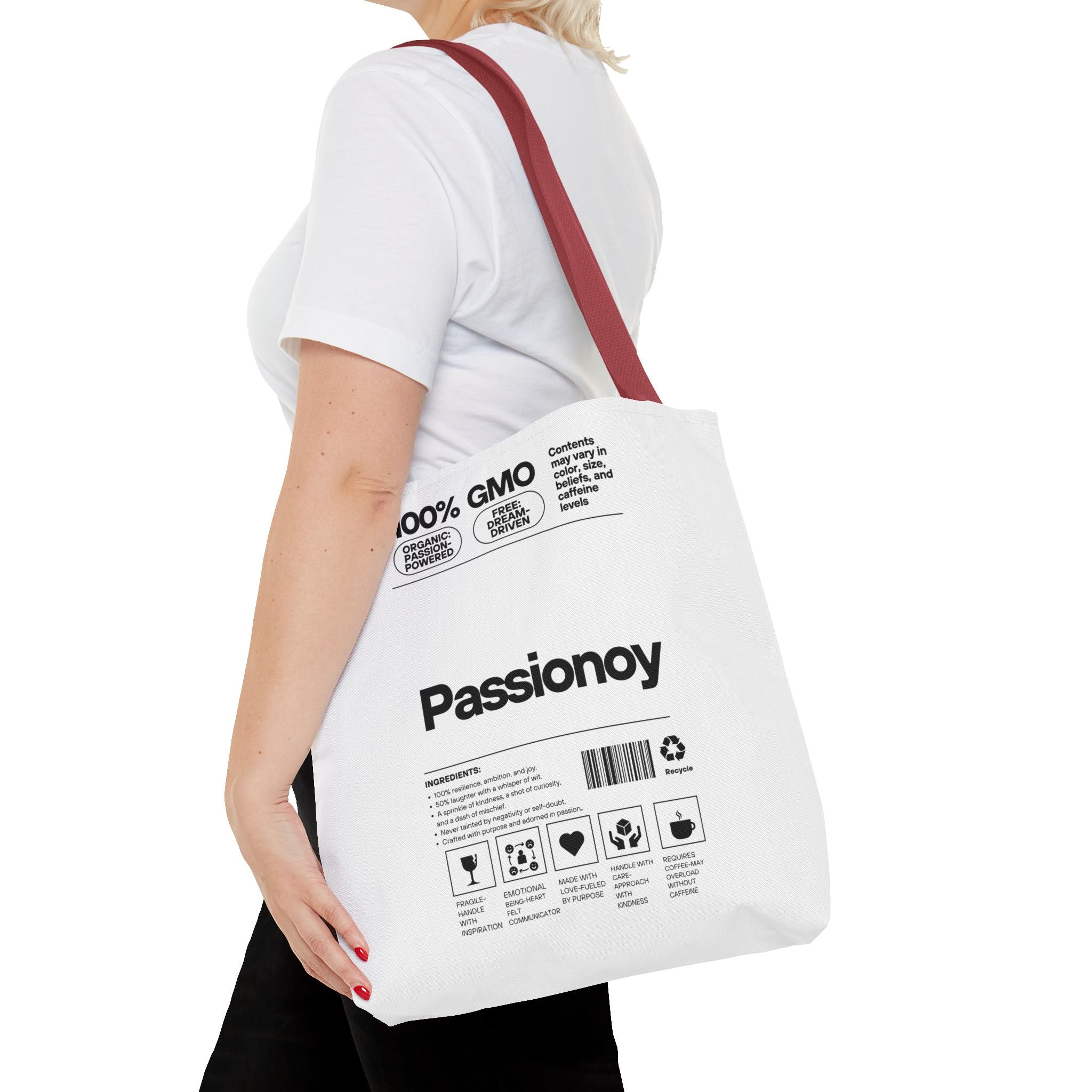 Passionoy Label Tote Bag - Custom Printed Stylish and Functional Tote