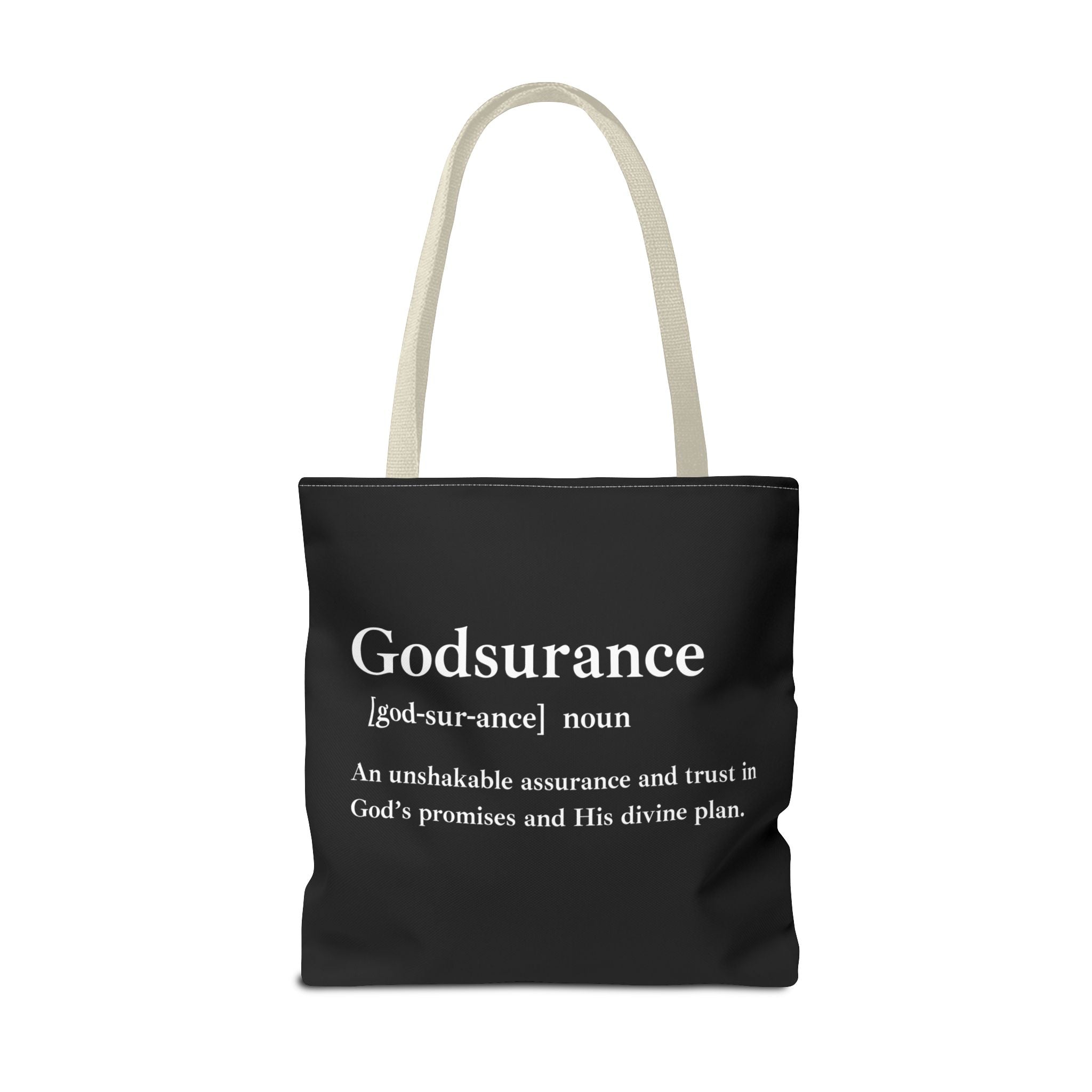 Godsurance Tote Bag - Custom Printed Stylish and Functional Tote