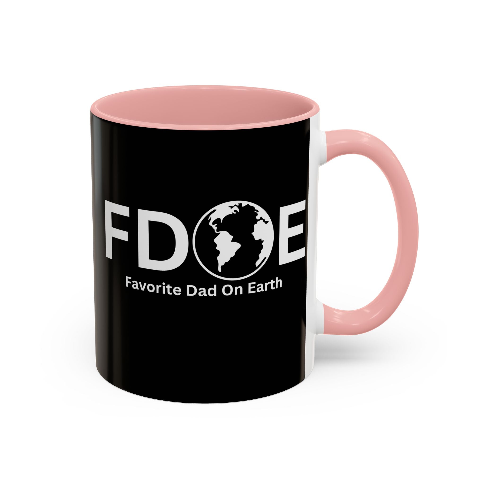 Favorite Dad On Earth (FDOE) Accent Coffee Mug (11oz, 15oz)