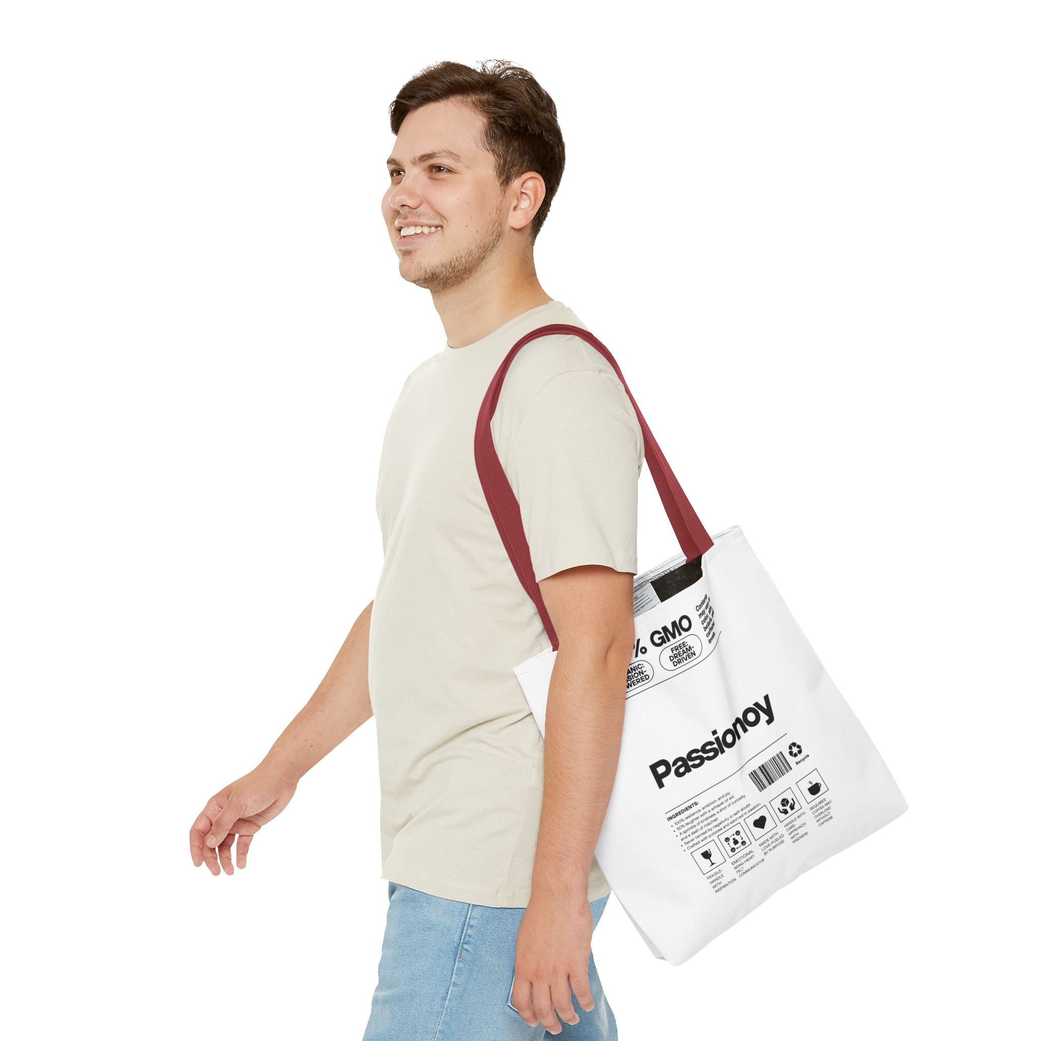 Passionoy Label Tote Bag - Custom Printed Stylish and Functional Tote