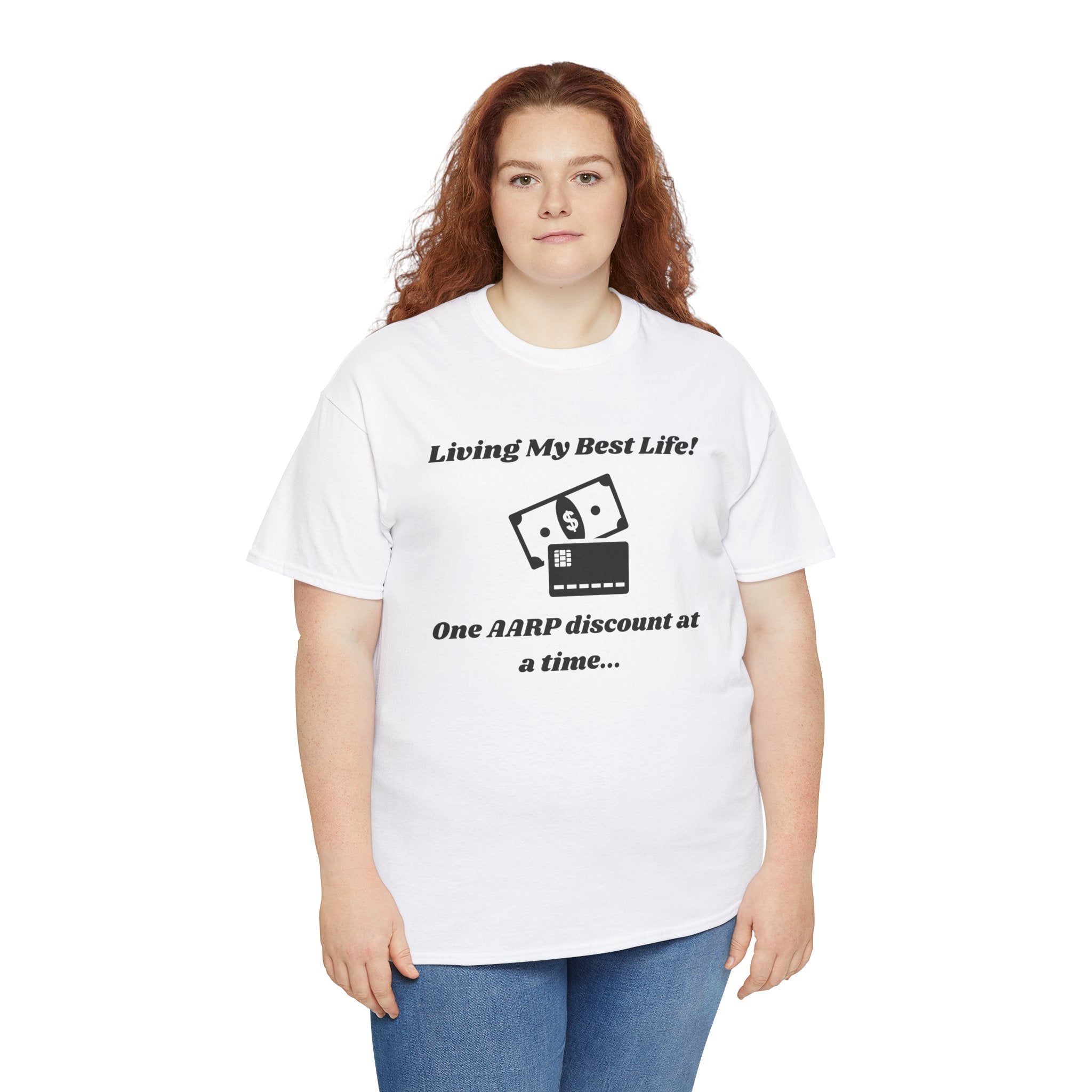 Living My Best Life T-Shirt - AARP Discount Humor Tee for Men and Women