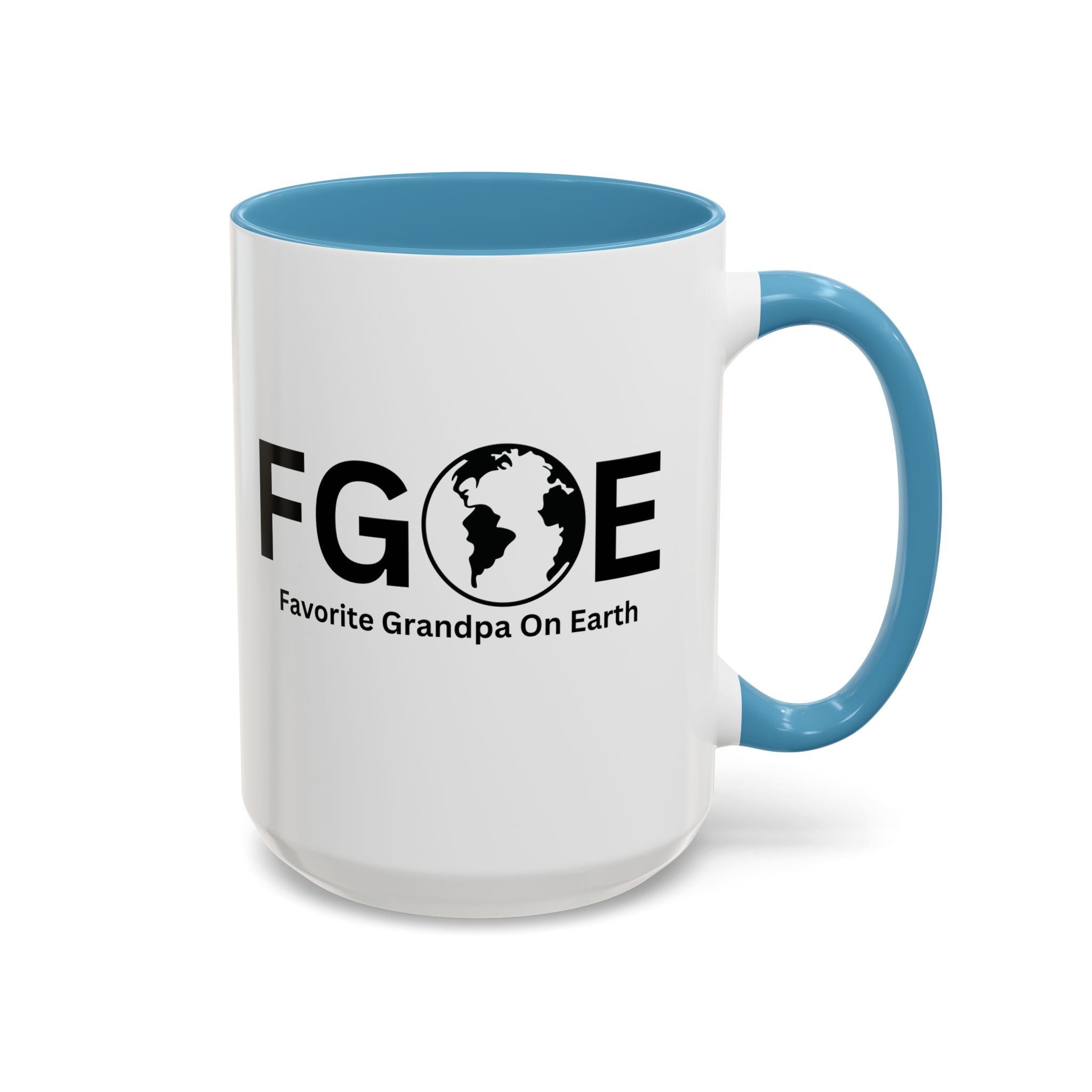 Favorite Grandpa On Earth (FGOE) Accent Coffee Mug (11oz, 15oz)