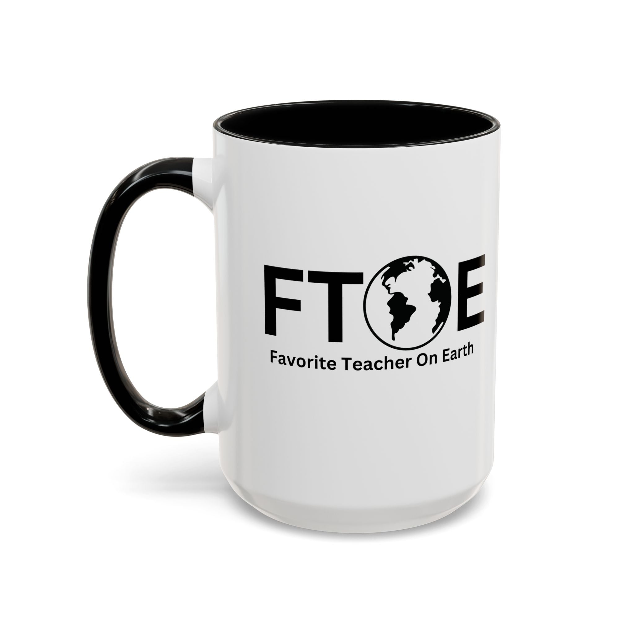 Favorite Teacher On Earth (FTOE) Accent Coffee Mug (11oz, 15oz)
