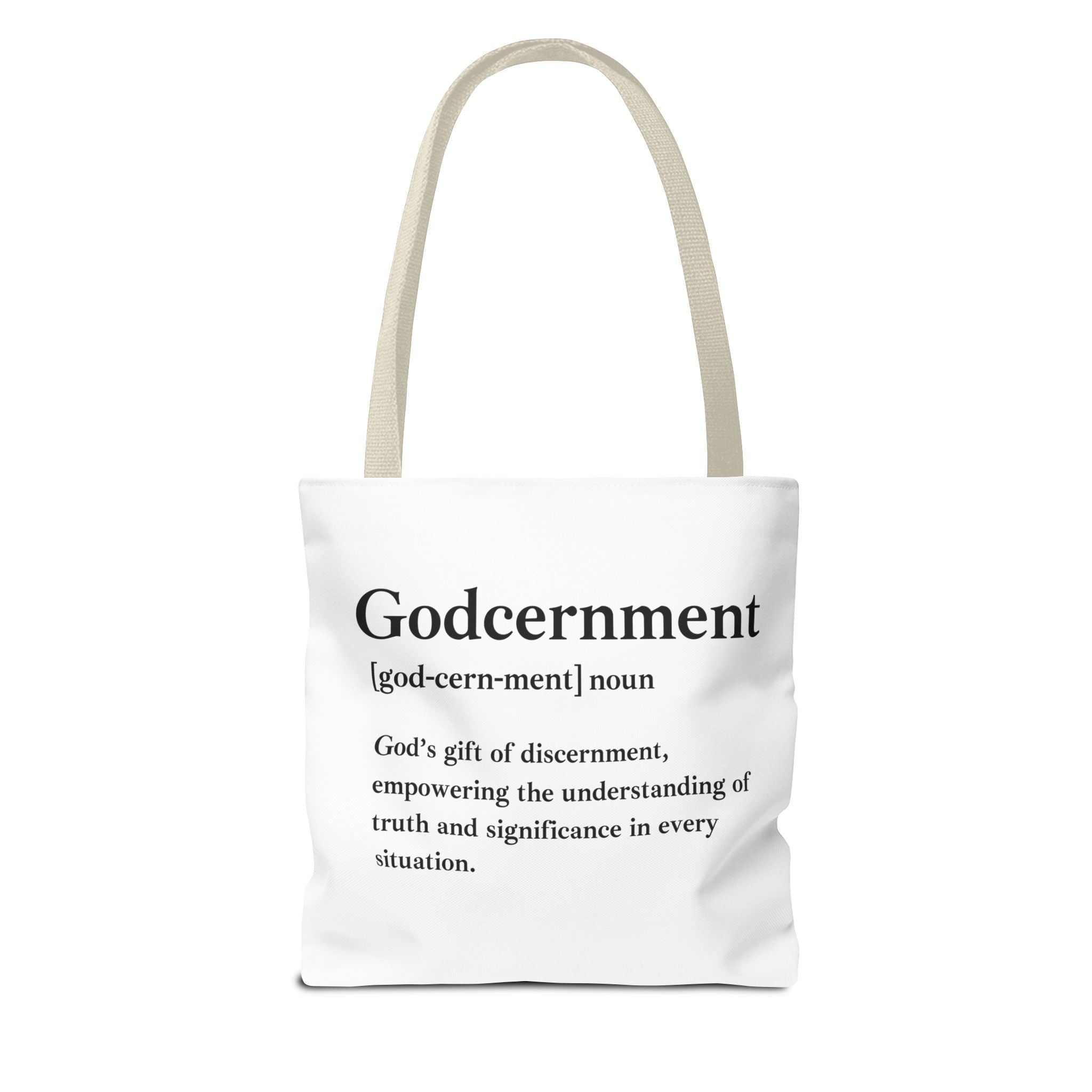 Godcernment Tote Bag - Custom Printed Stylish and Functional Tote