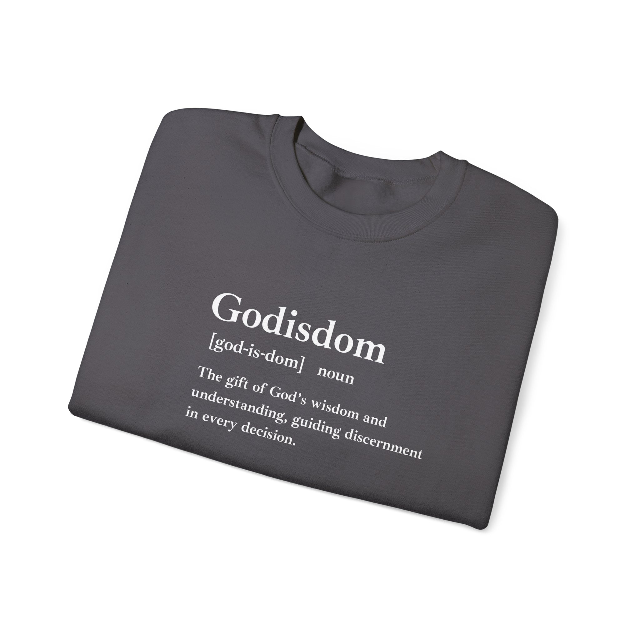 Godisdom Unisex Heavy Blend™ Crewneck Sweatshirt – Faith-Inspired Apparel, Durable and Comfortable Sweater