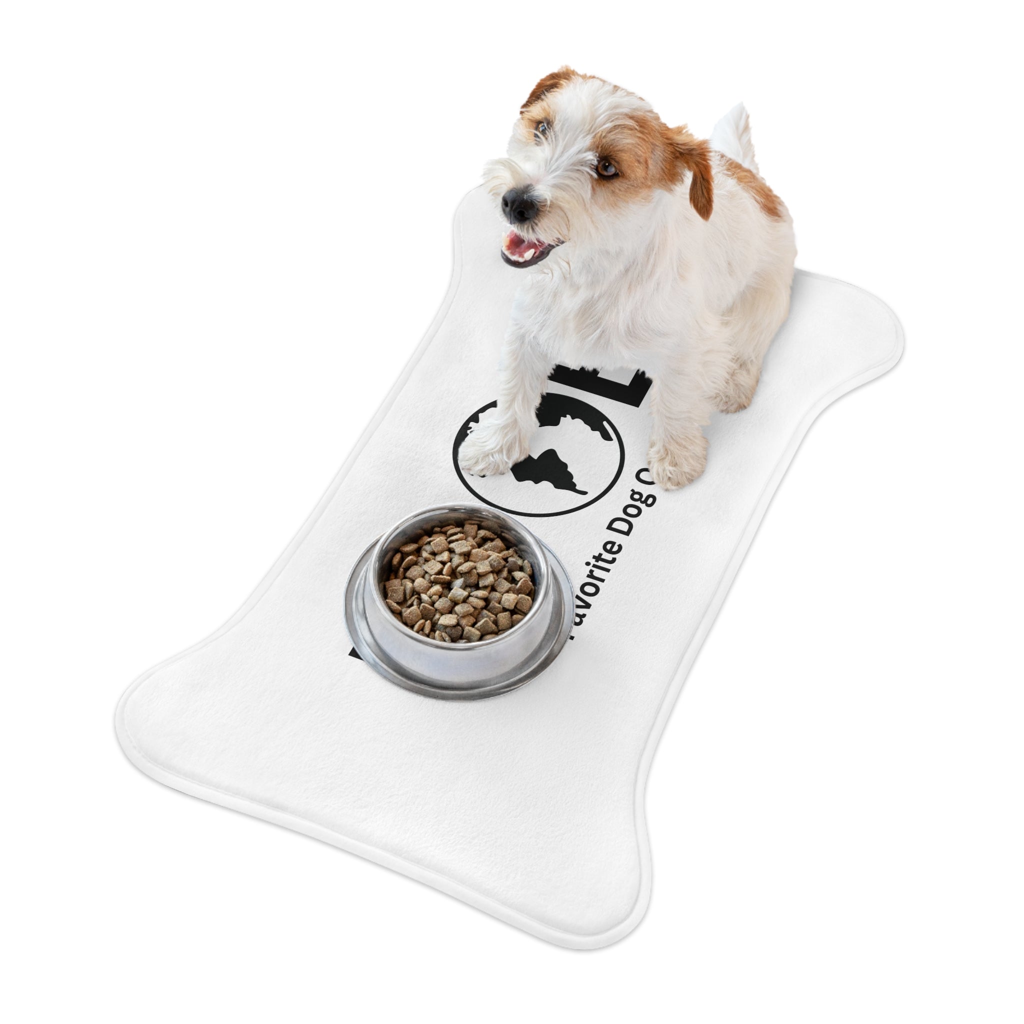 Favorite Dog On Earth (FDOE) - Bone-Shaped Personalized Pet Feeding Mat