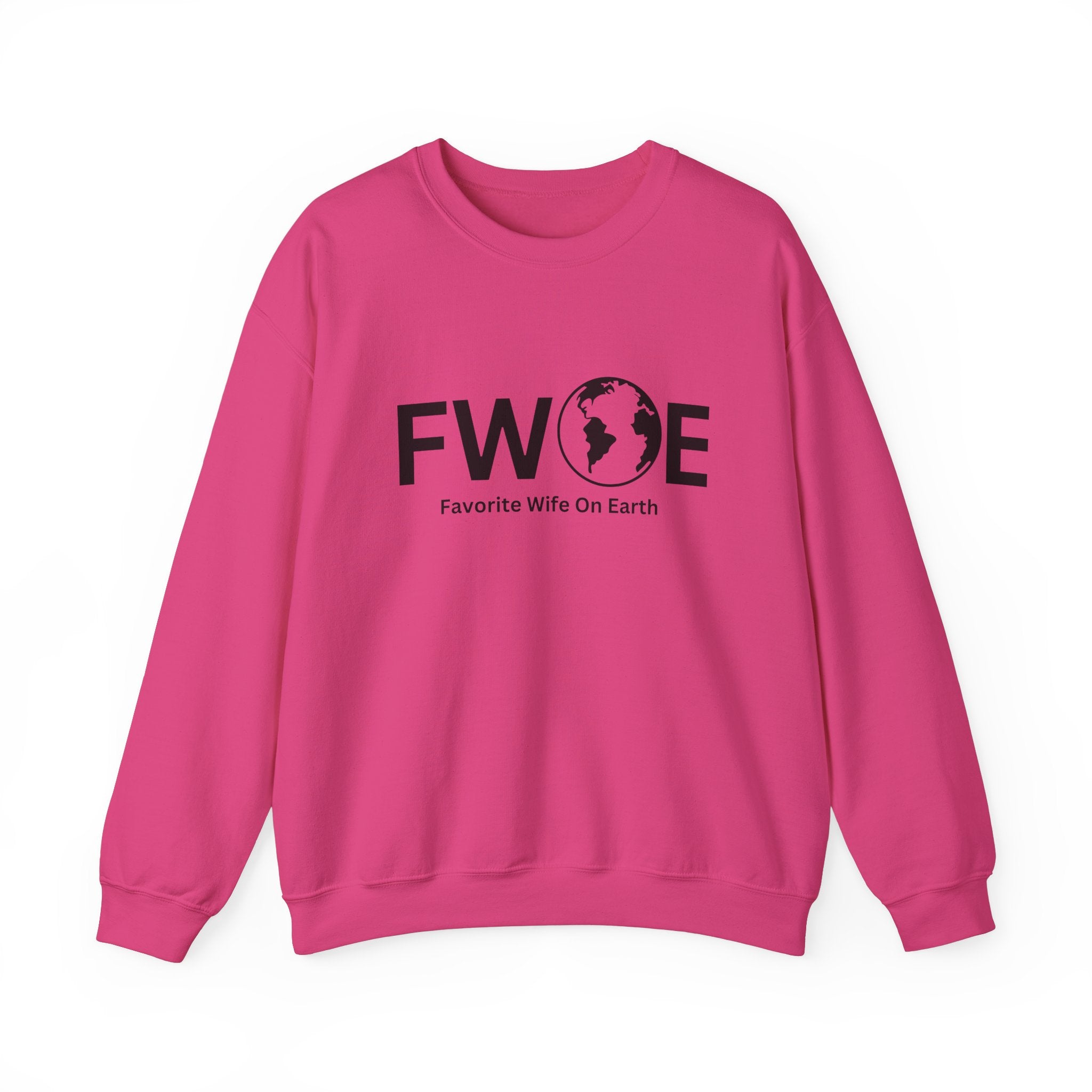 Favorite Wife On Earth (FWOE) Crewneck Sweatshirt - Cozy and Stylish Hoodie for Cold Days