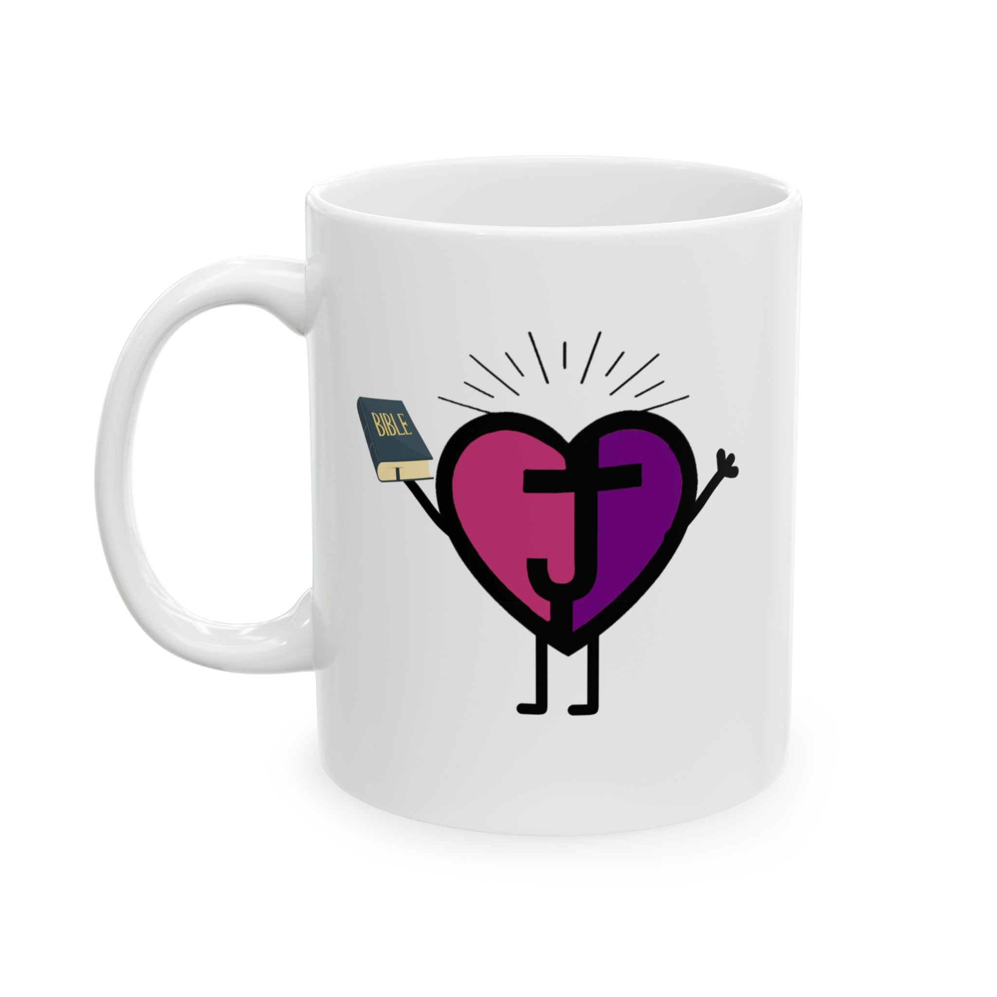 Joy Holding Bible Accent Coffee Mug (11oz, 15oz)