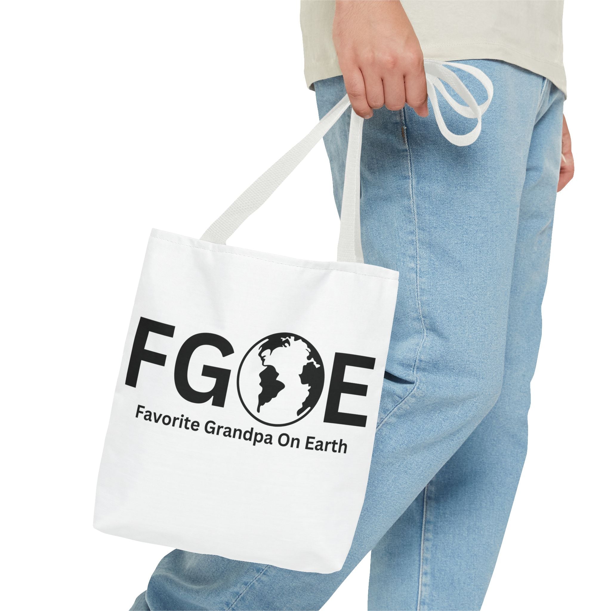 Favorite Grandpa On Earth (FGOE) Tote Bag - Custom Printed Stylish and Functional Tote