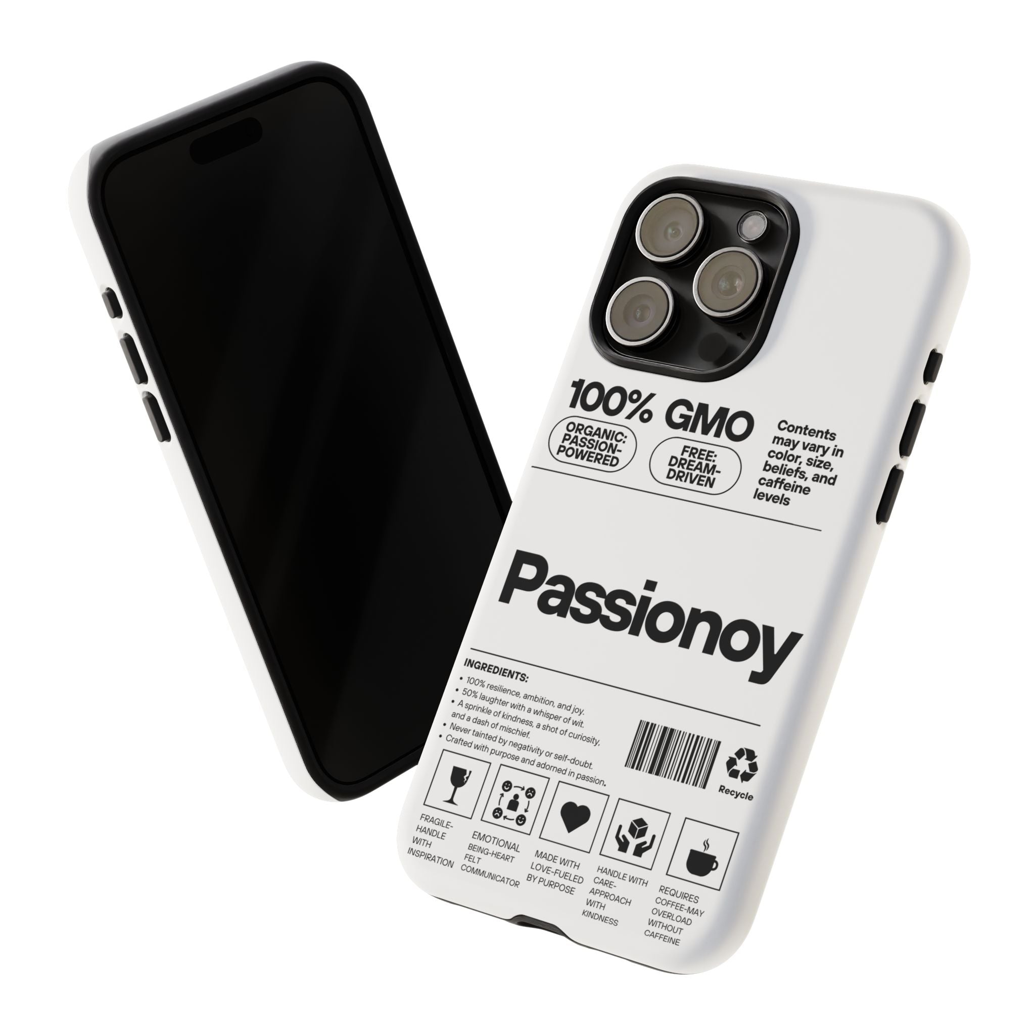 Passionoy Label Tough Cases - Custom Protective Phone Cases for iPhone, Samsung Galaxy, and Google Pixel