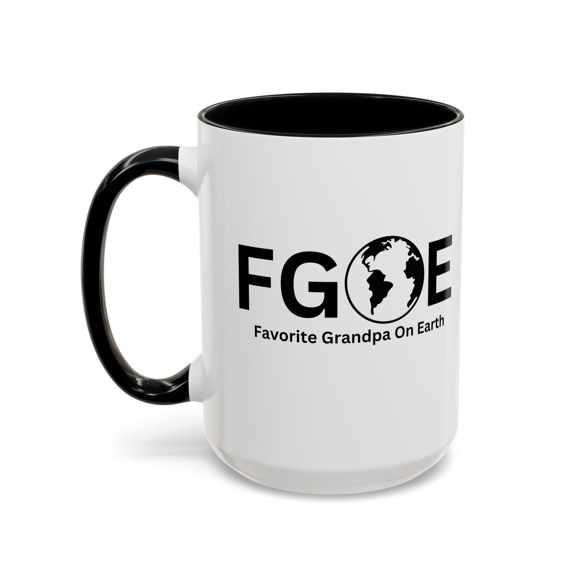 Favorite Grandpa On Earth (FGOE) Accent Coffee Mug (11oz, 15oz)