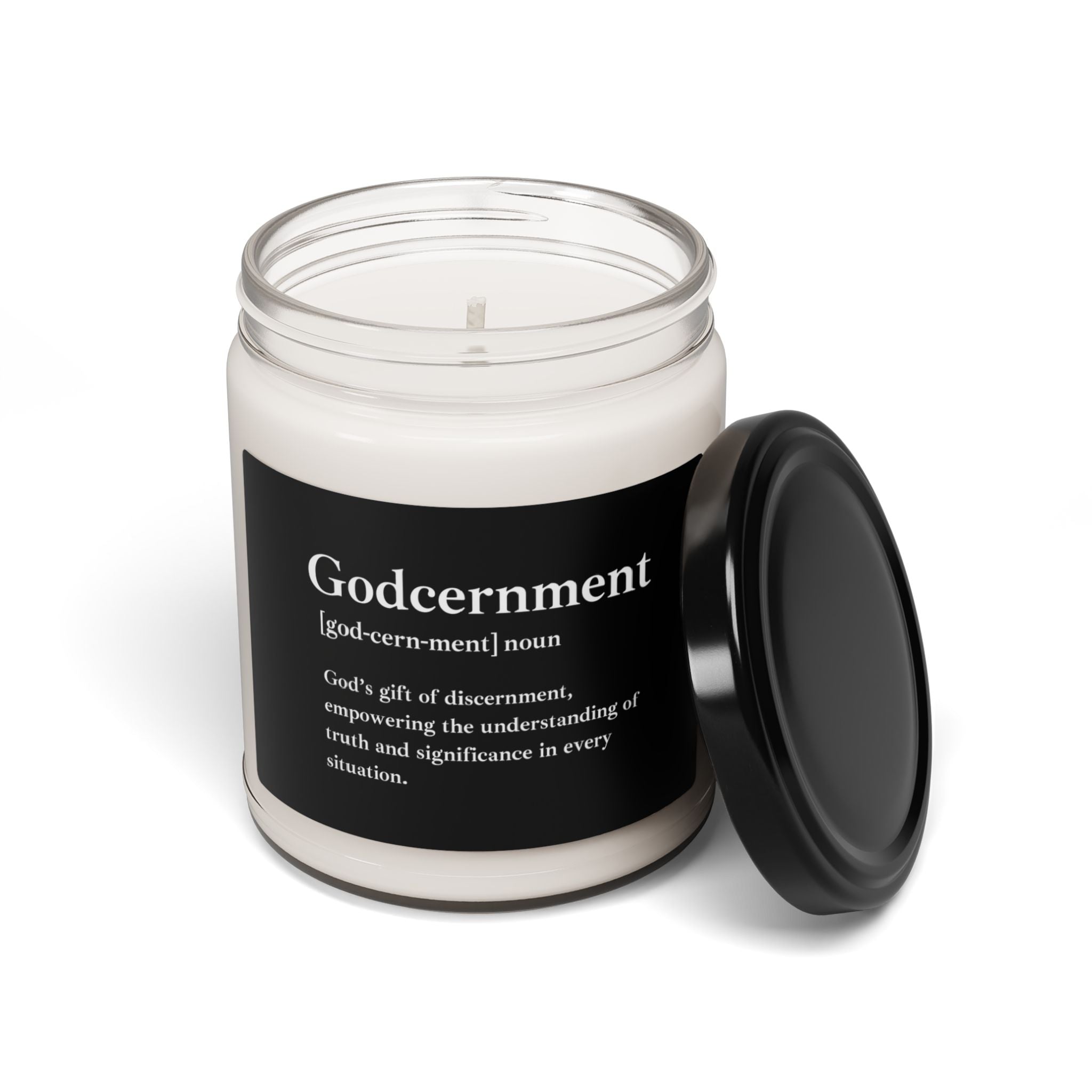 Godcernment Scented Soy Candle, 9oz - Natural Soy Wax Candle with Custom Label