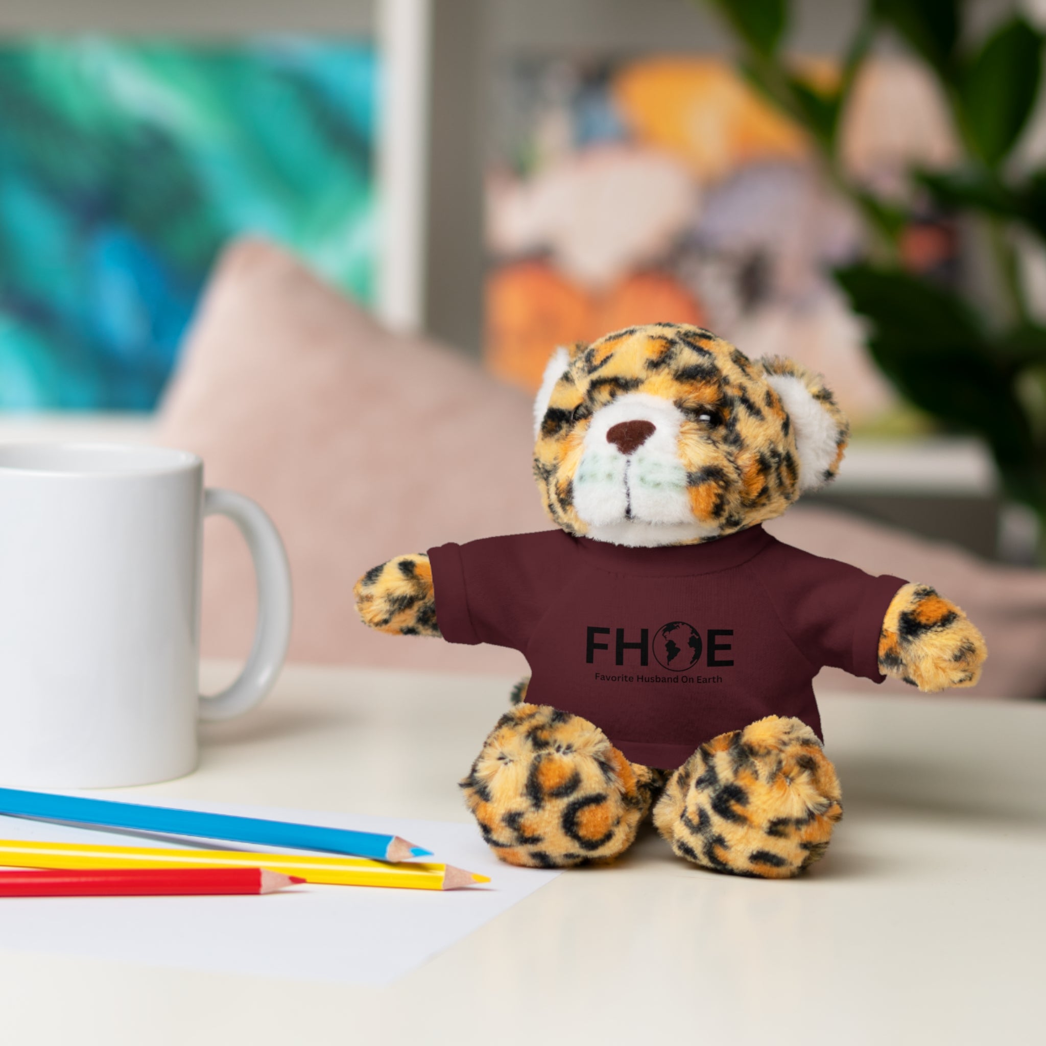 Stuffed Animal Gift – Favorite Husband on Earth (FHOE)– Customizable T-Shirt & Animal
