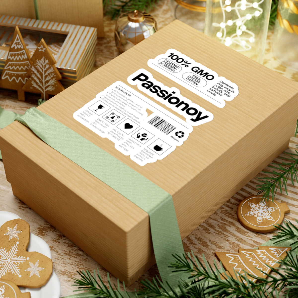 Passionoy Label Kiss-Cut Stickers - Custom Vinyl Stickers for Creative Decor