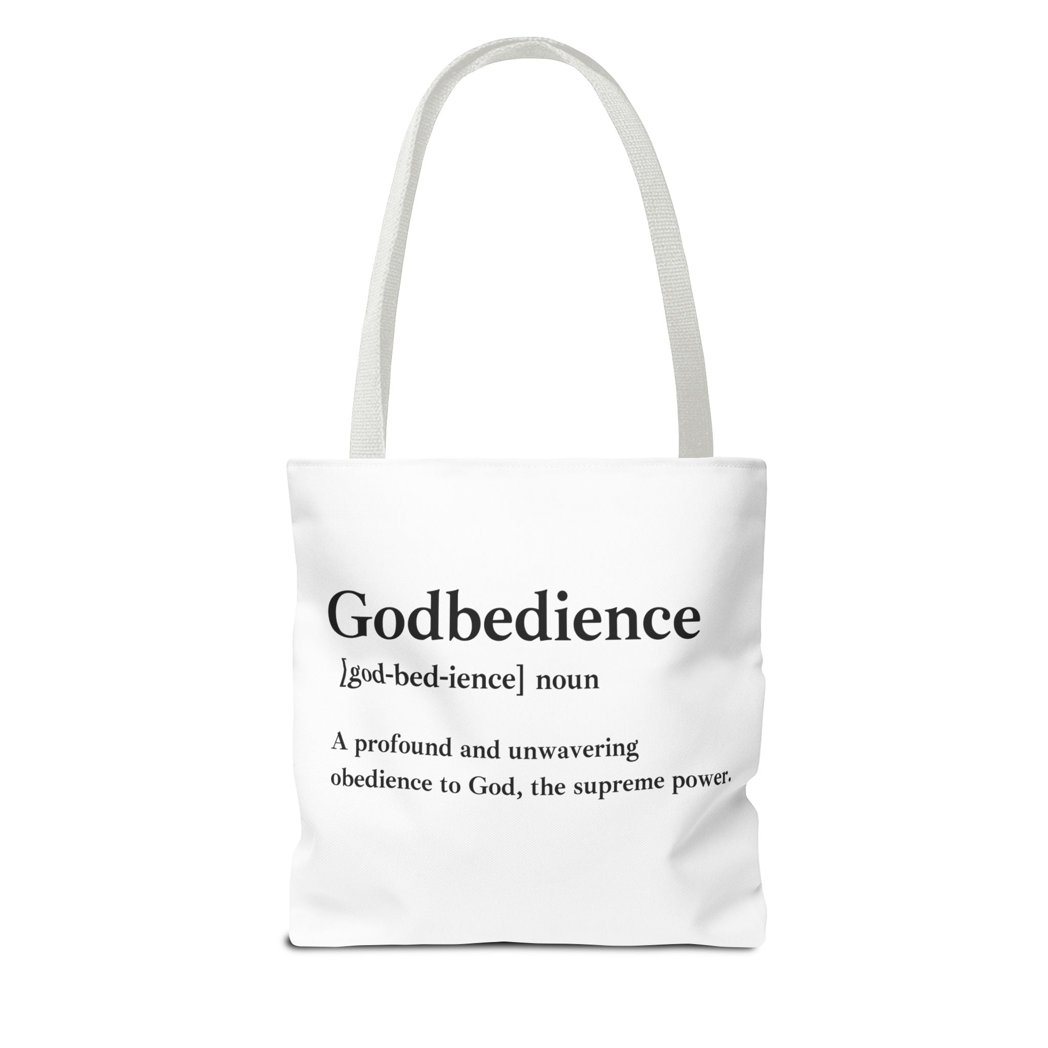 Godbedience Tote Bag - Custom Printed Stylish and Functional Tote
