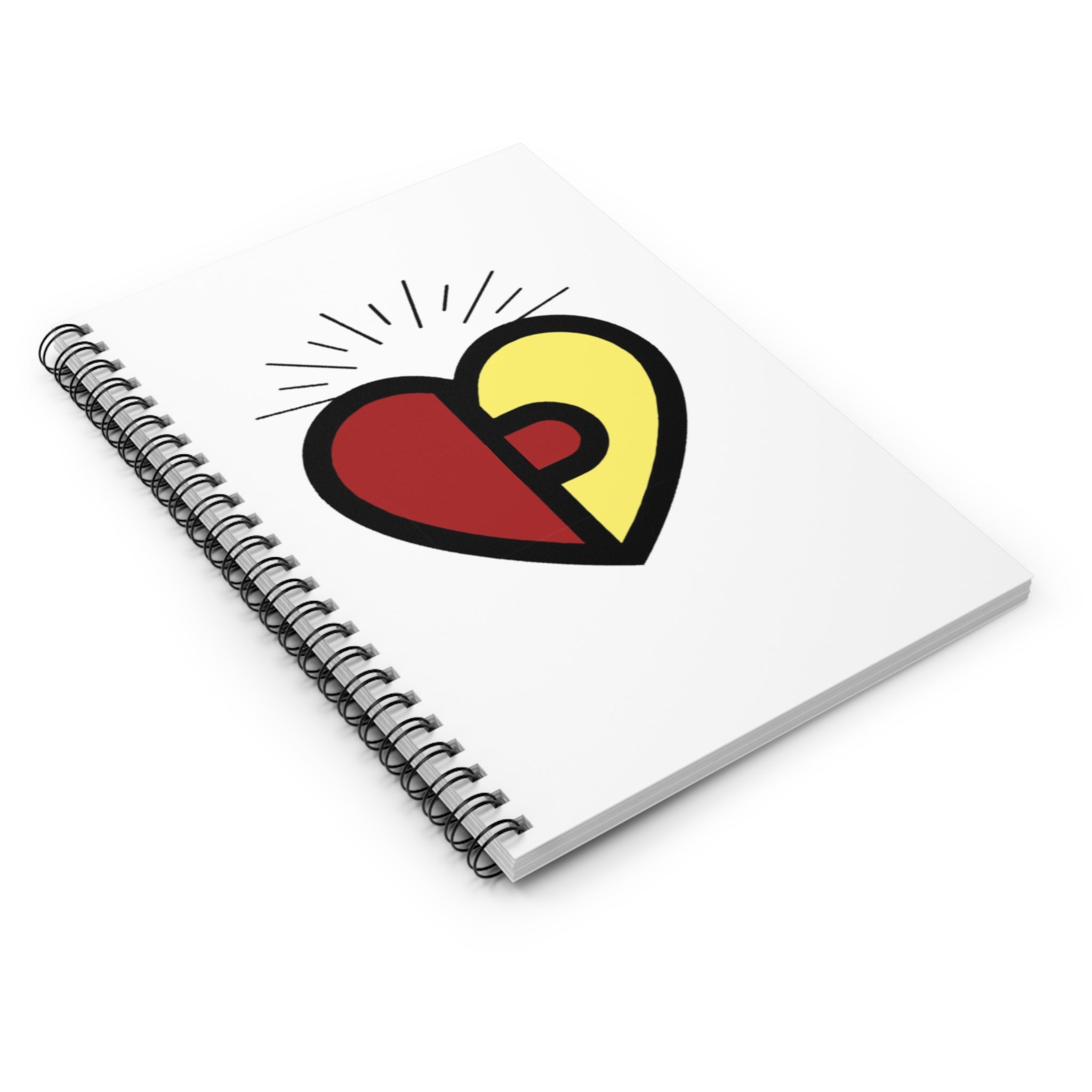 Passionoy Logo Spiral Notebook - 118 Page Ruled Line Notebook for Everyday Use