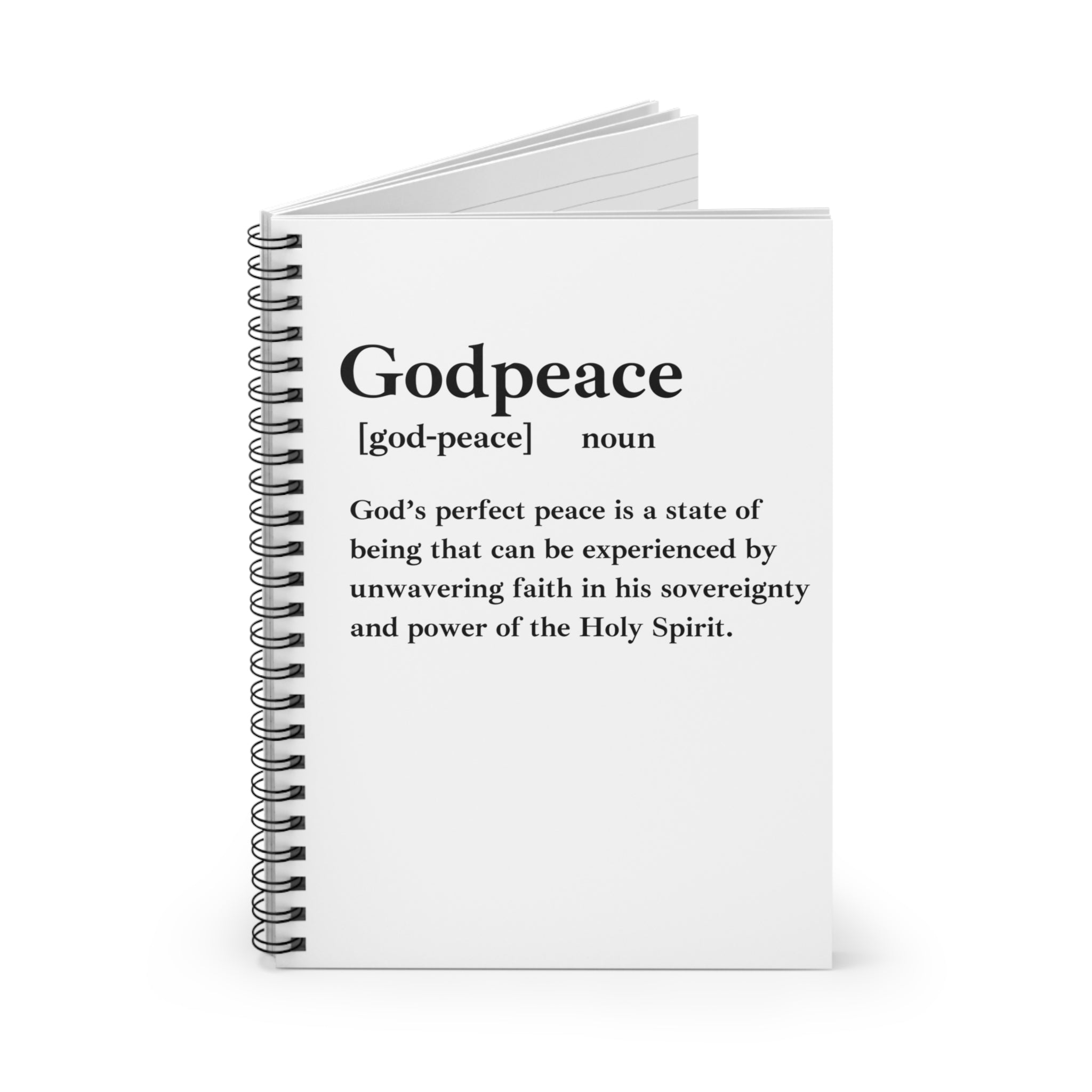 Godpeace Spiral Notebook - 118 Page Ruled Line Notebook for Everyday Use