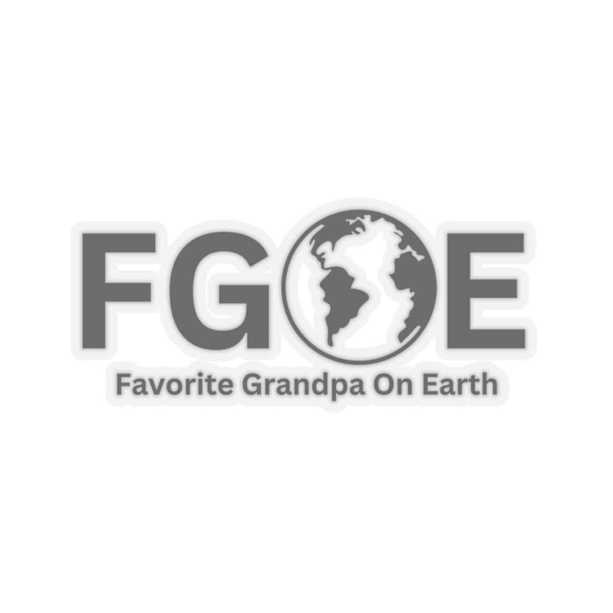 Favorite Grandpa On Earth (FGOE) Kiss-Cut Stickers - Custom Vinyl Stickers for Creative Decor