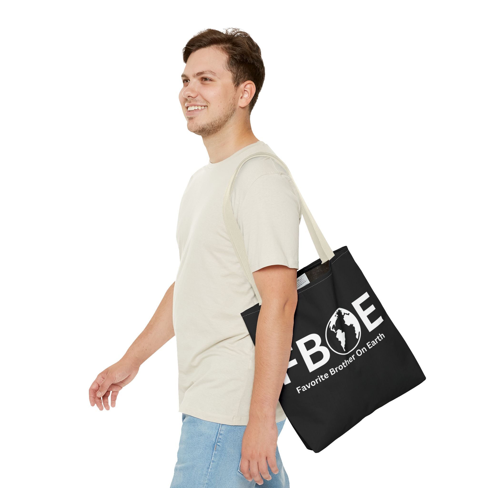 Favorite Brother On Earth (FBOE) Tote Bag - Custom Printed Stylish and Functional Tote