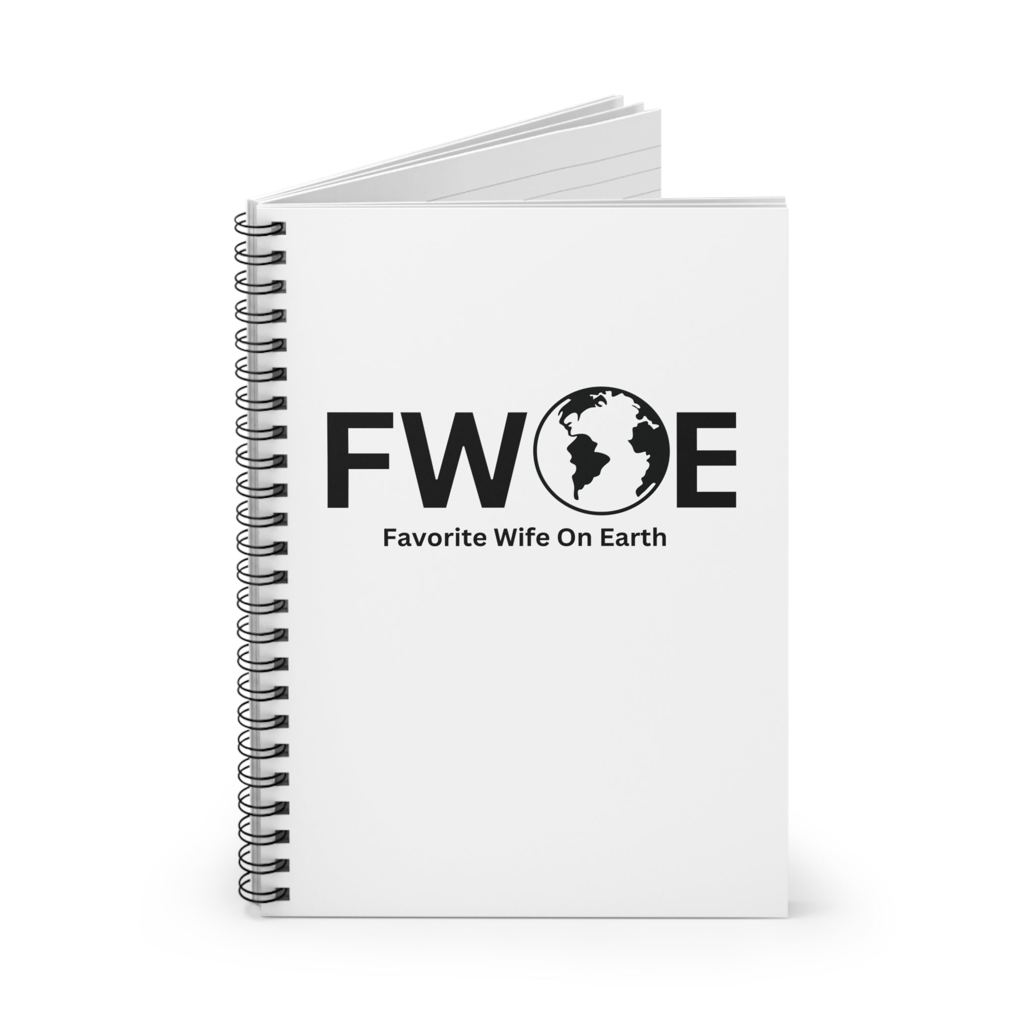 Favorite Wife On Earth (FWOE) Spiral Notebook - 118 Page Ruled Line Notebook for Everyday Use