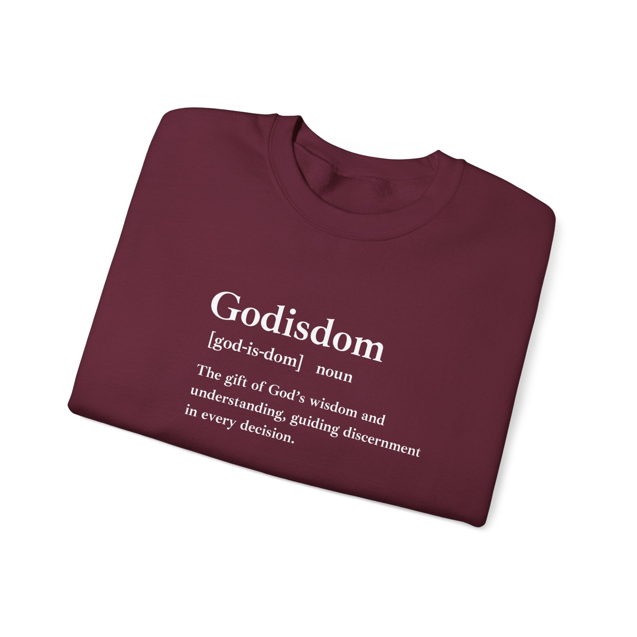 Godisdom Unisex Heavy Blend™ Crewneck Sweatshirt – Faith-Inspired Apparel, Durable and Comfortable Sweater
