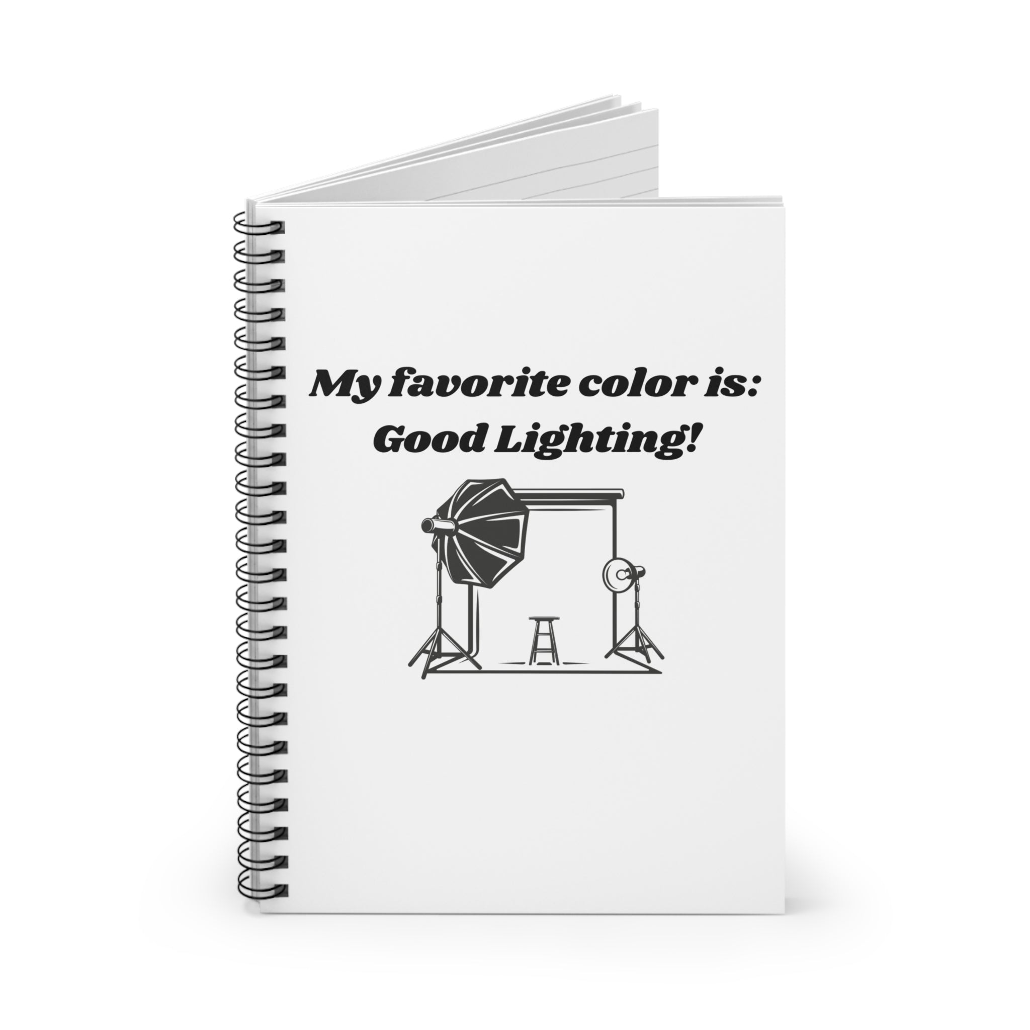 My Favorite Color is Good Lighting - 118 Page Ruled Line Notebook for Everyday Use