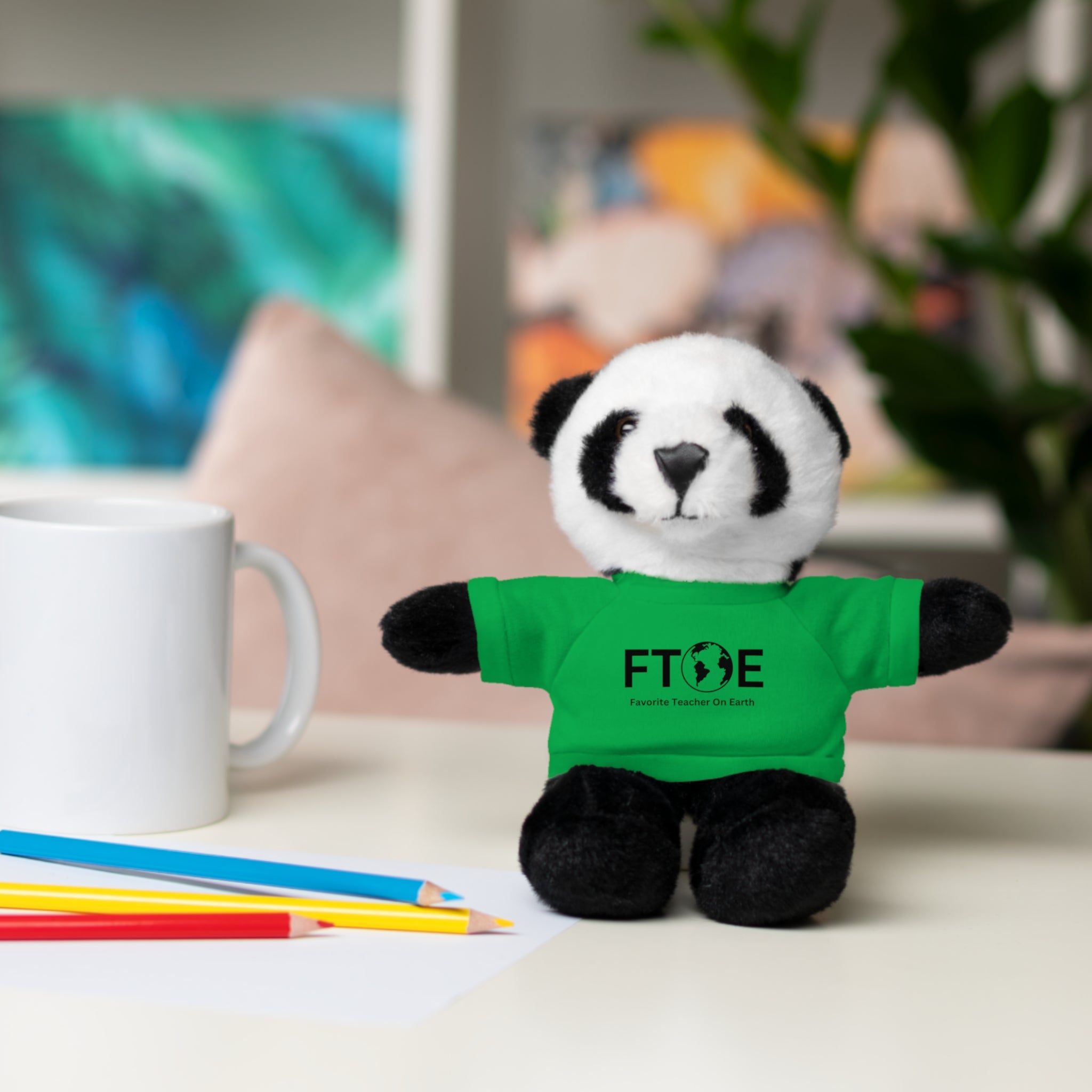 Stuffed Animal Gift – Favorite Teacher on Earth (FTOE) – Customizable T-Shirt & Animal