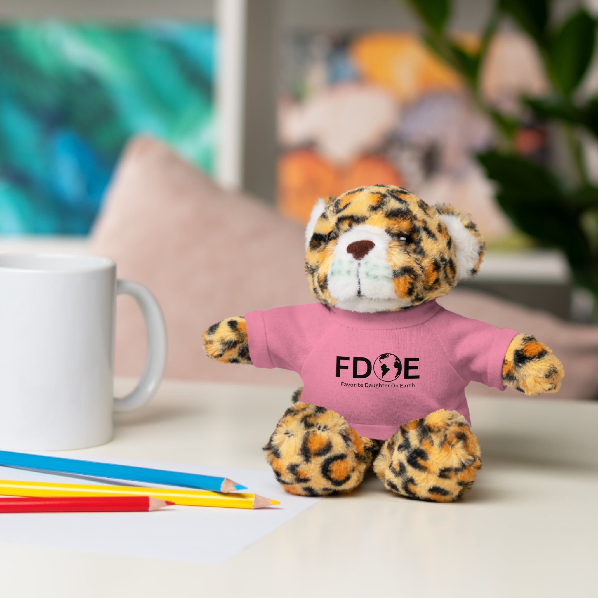 Favorite Daughter on Earth Stuffed Animal – Customizable T-Shirt & Animal