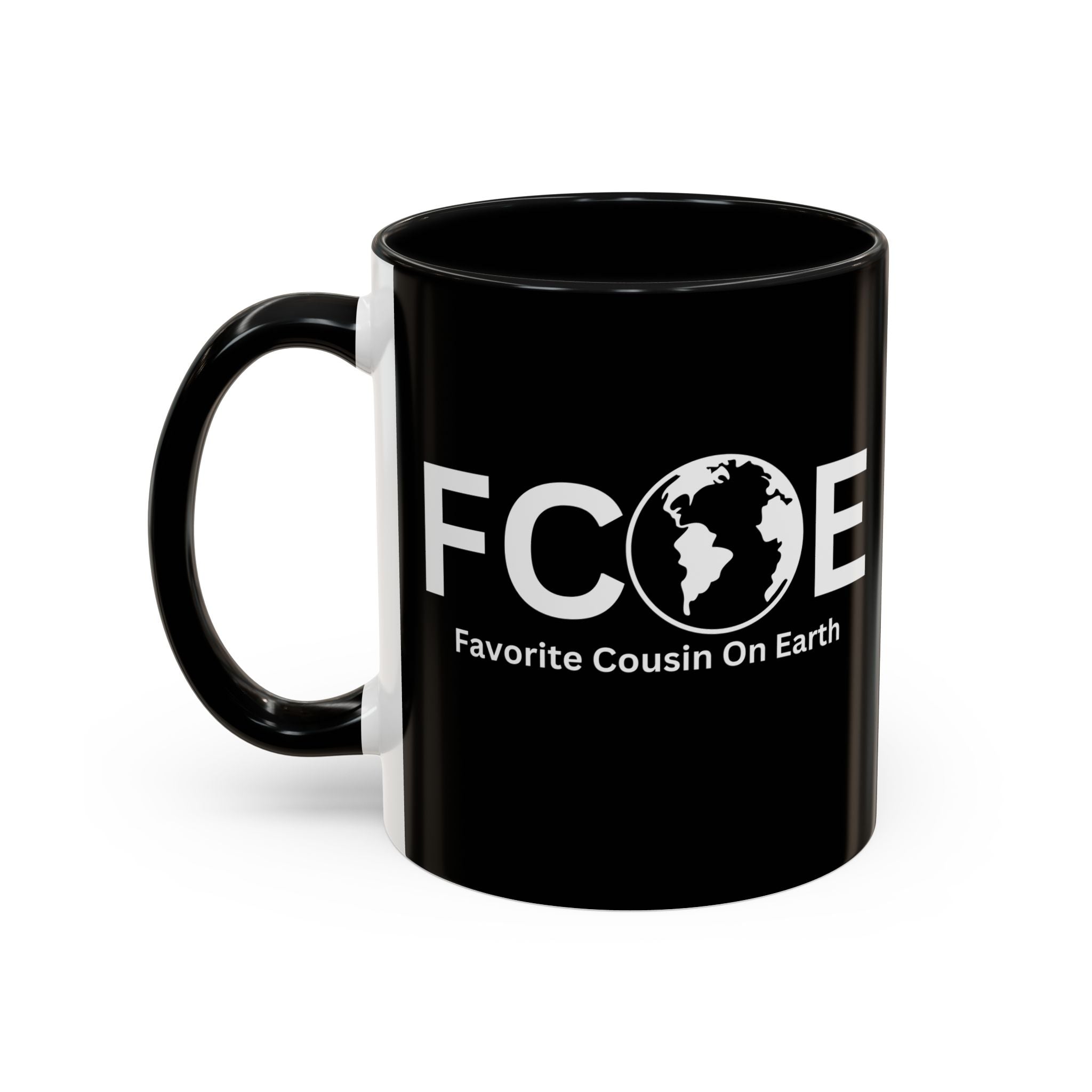 Favorite Cousin On Earth (FCOE) Accent Coffee Mug (11oz, 15oz)