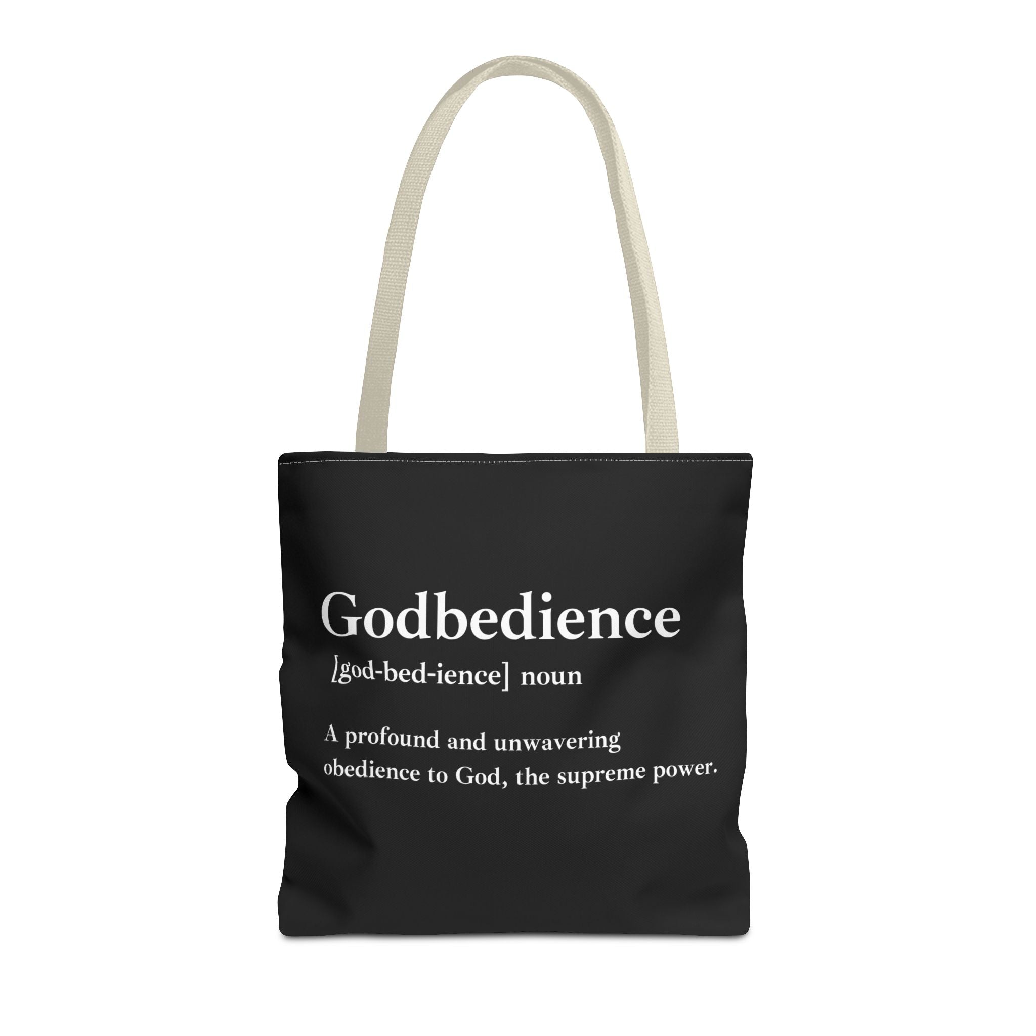 Godbedience Tote Bag - Custom Printed Stylish and Functional Tote