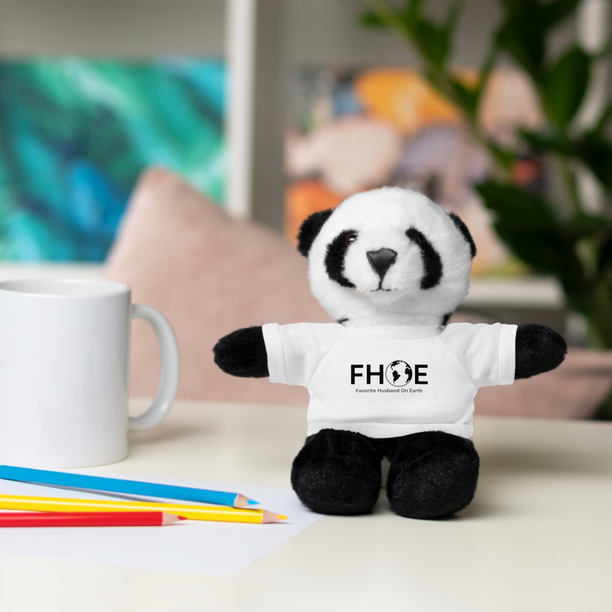 Stuffed Animal Gift – Favorite Husband on Earth (FHOE)– Customizable T-Shirt & Animal
