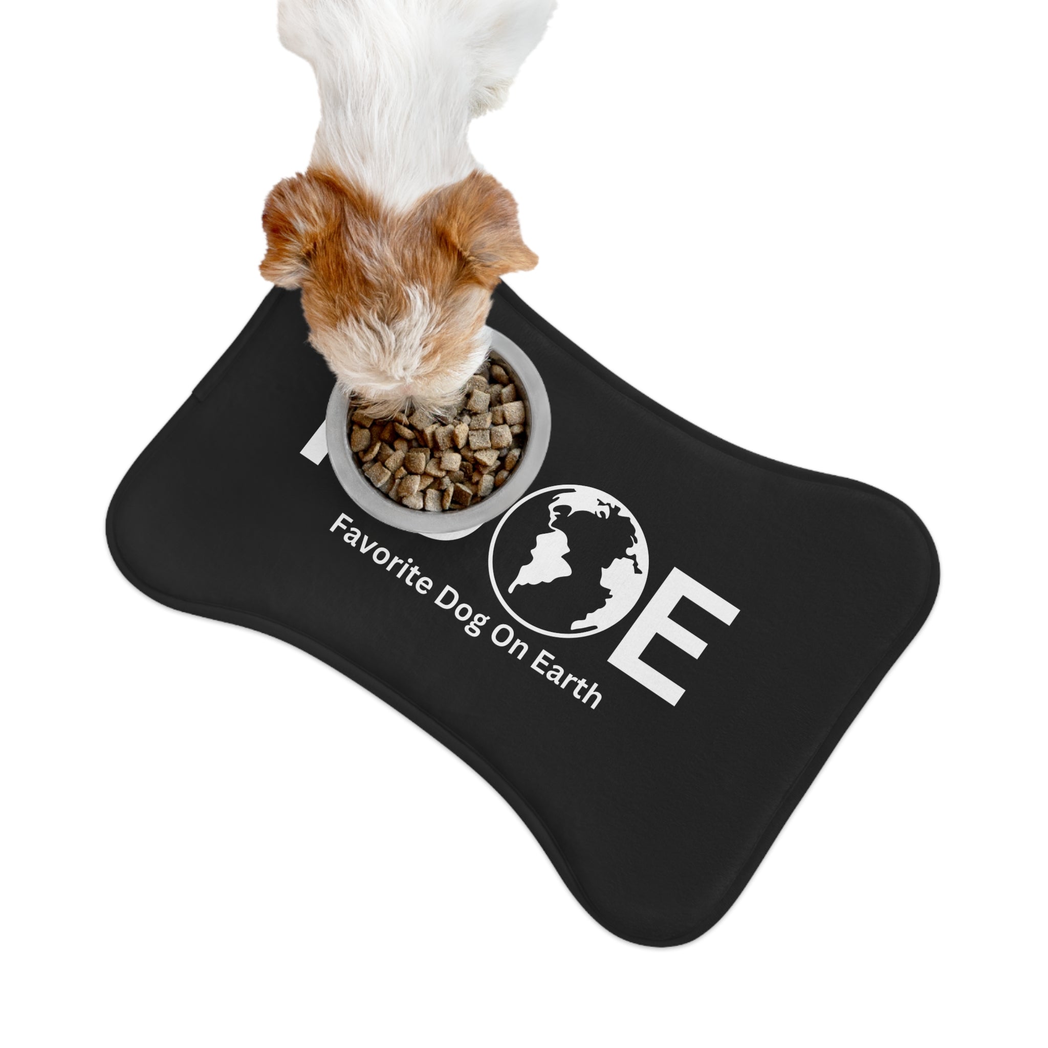 Favorite Dog On Earth (FDOE) - Bone-Shaped Personalized Pet Feeding Mat