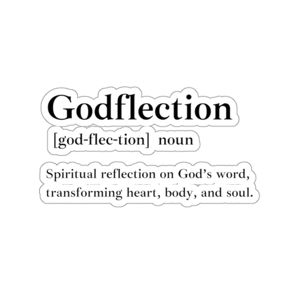 Godflection Kiss-Cut Stickers - Custom Vinyl Stickers for Creative Decor