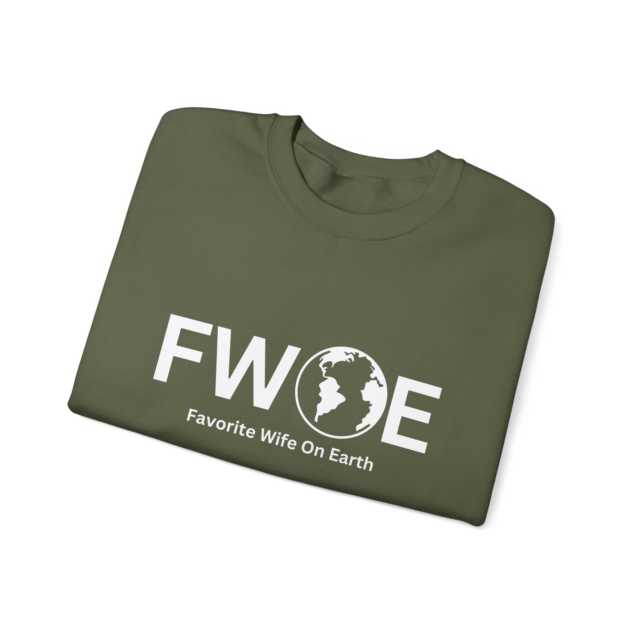 Favorite Wife On Earth (FWOE) Crewneck Sweatshirt - Cozy and Stylish Hoodie for Cold Days