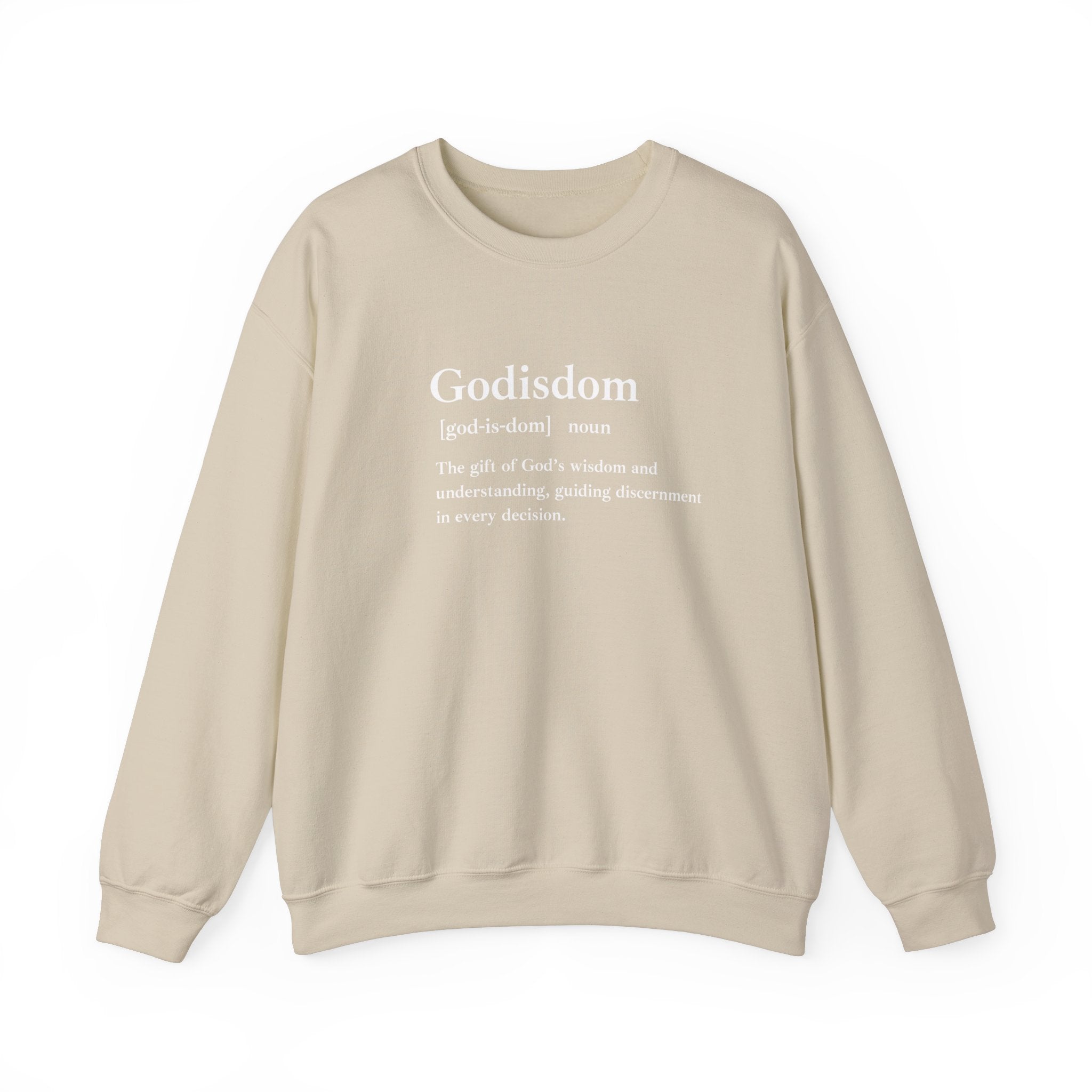 Godisdom Unisex Heavy Blend™ Crewneck Sweatshirt – Faith-Inspired Apparel, Durable and Comfortable Sweater