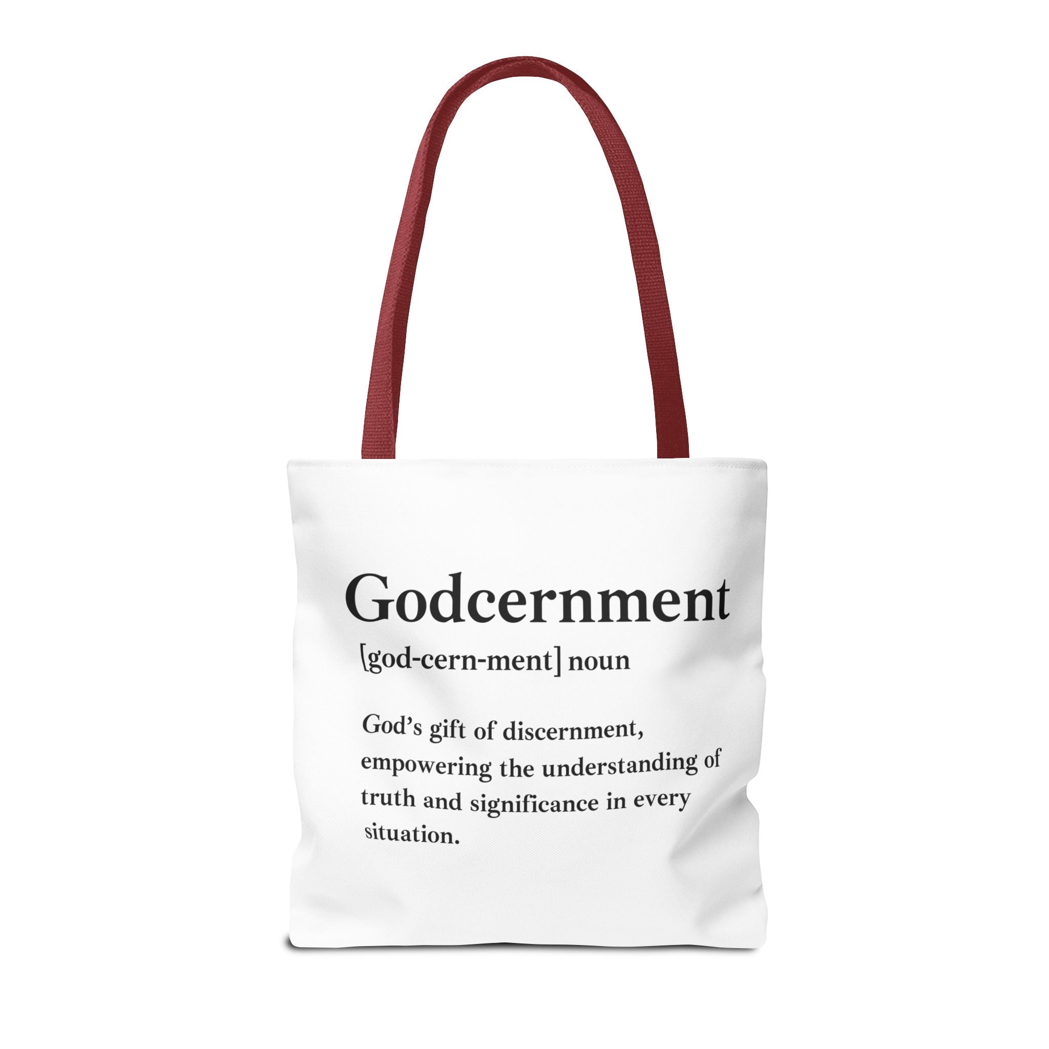 Godcernment Tote Bag - Custom Printed Stylish and Functional Tote