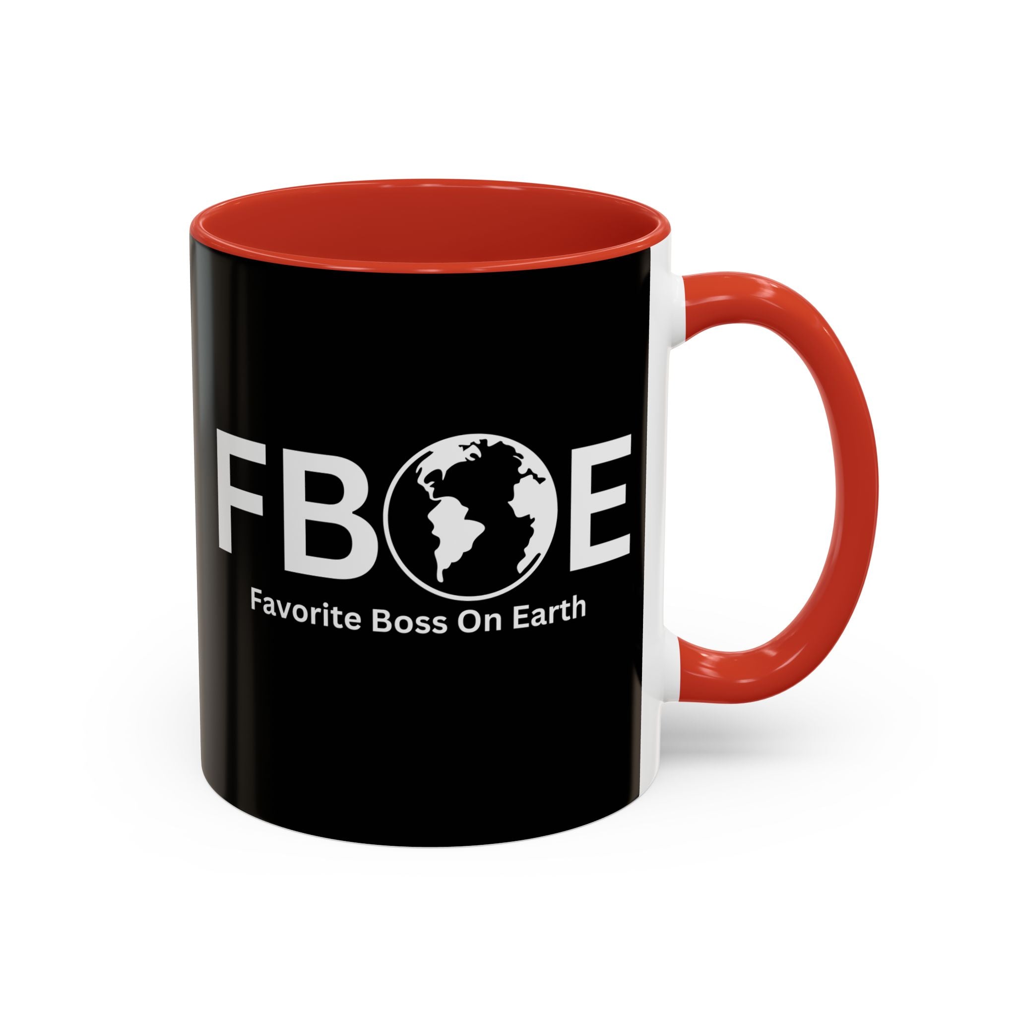 Favorite Boss On Earth (FBOE) Accent Coffee Mug (11oz, 15oz)