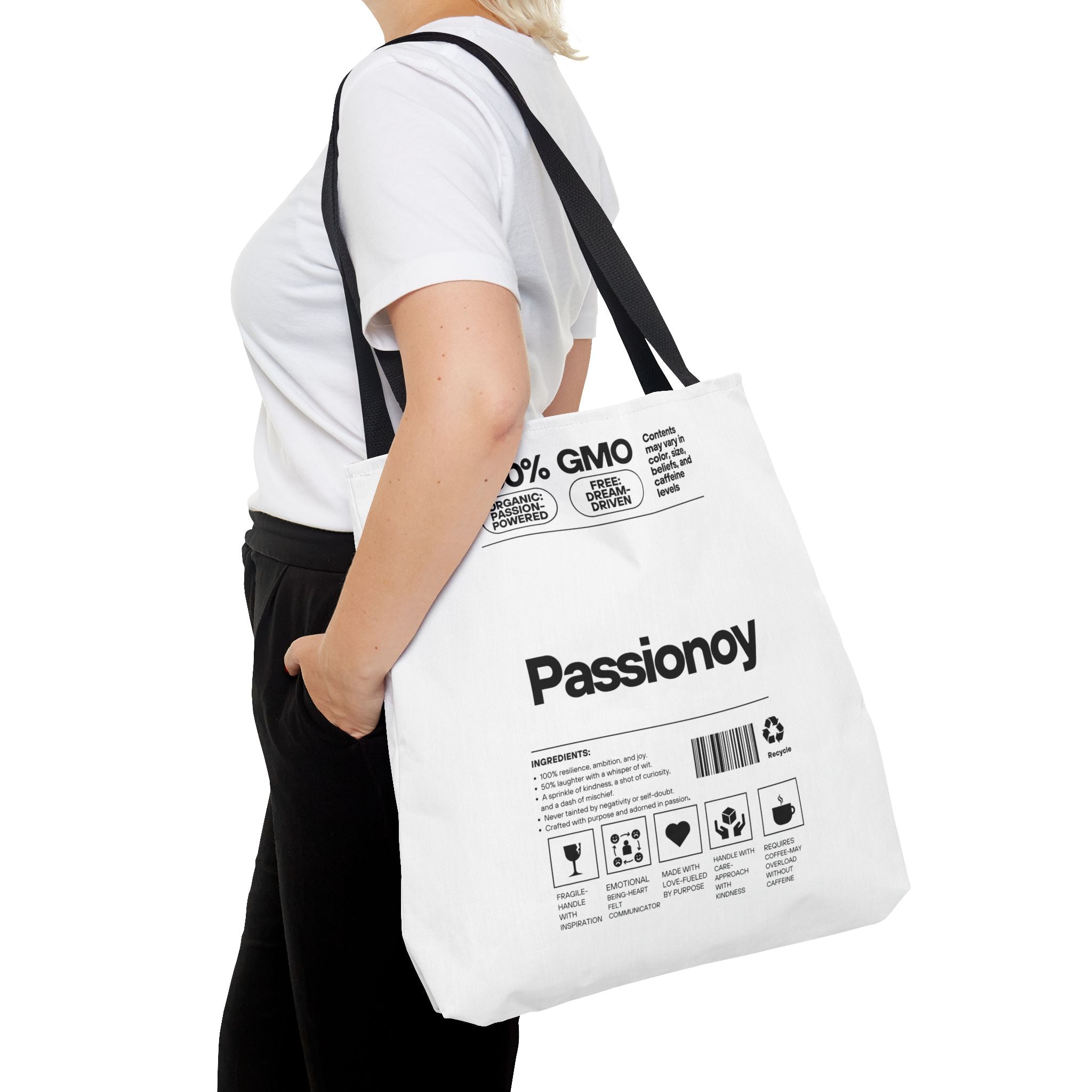 Passionoy Label Tote Bag - Custom Printed Stylish and Functional Tote
