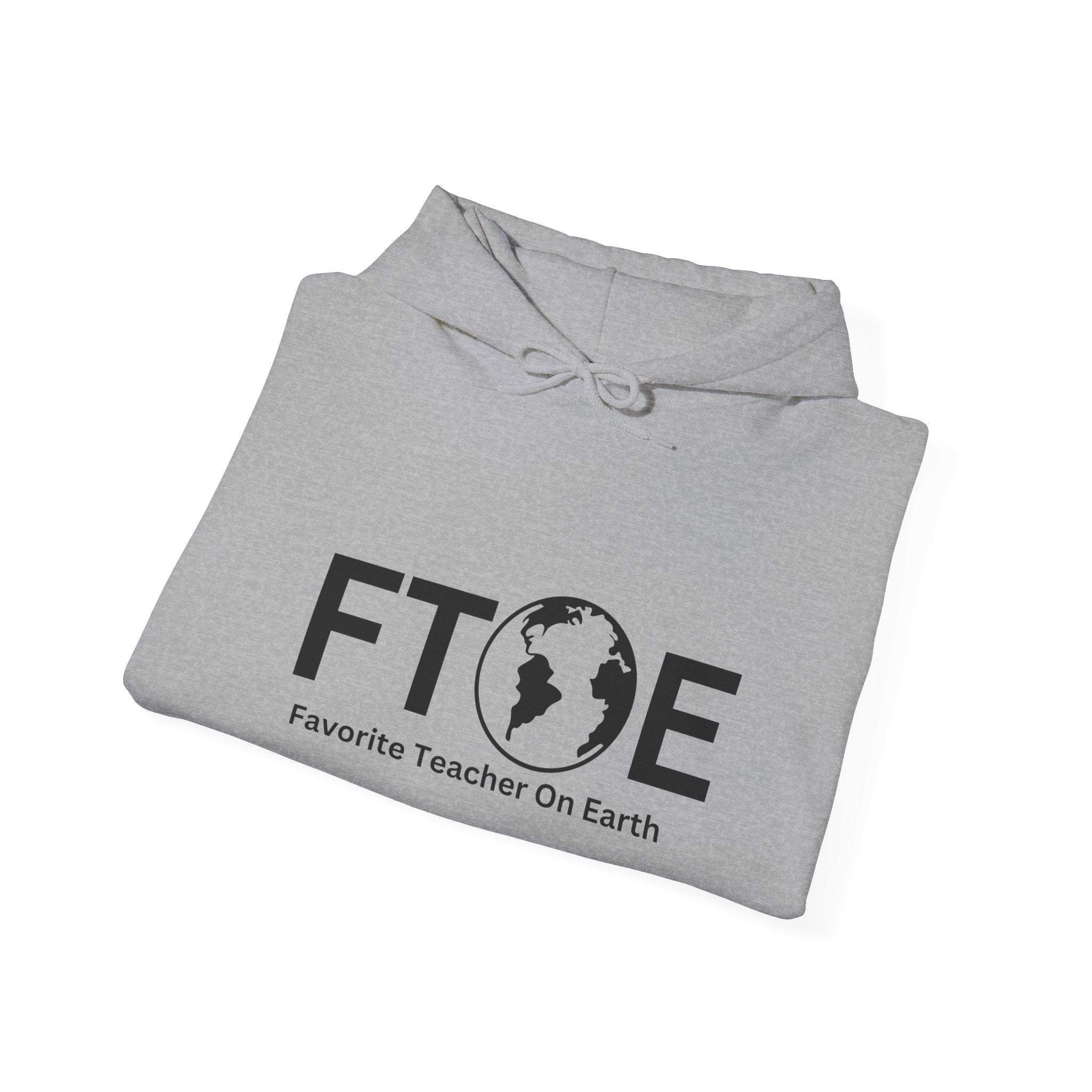 Favorite Teacher On Earth (FTOE) Unisex Heavy Blend Hooded Sweatshirt - Cozy and Stylish Hoodie for Cold Days