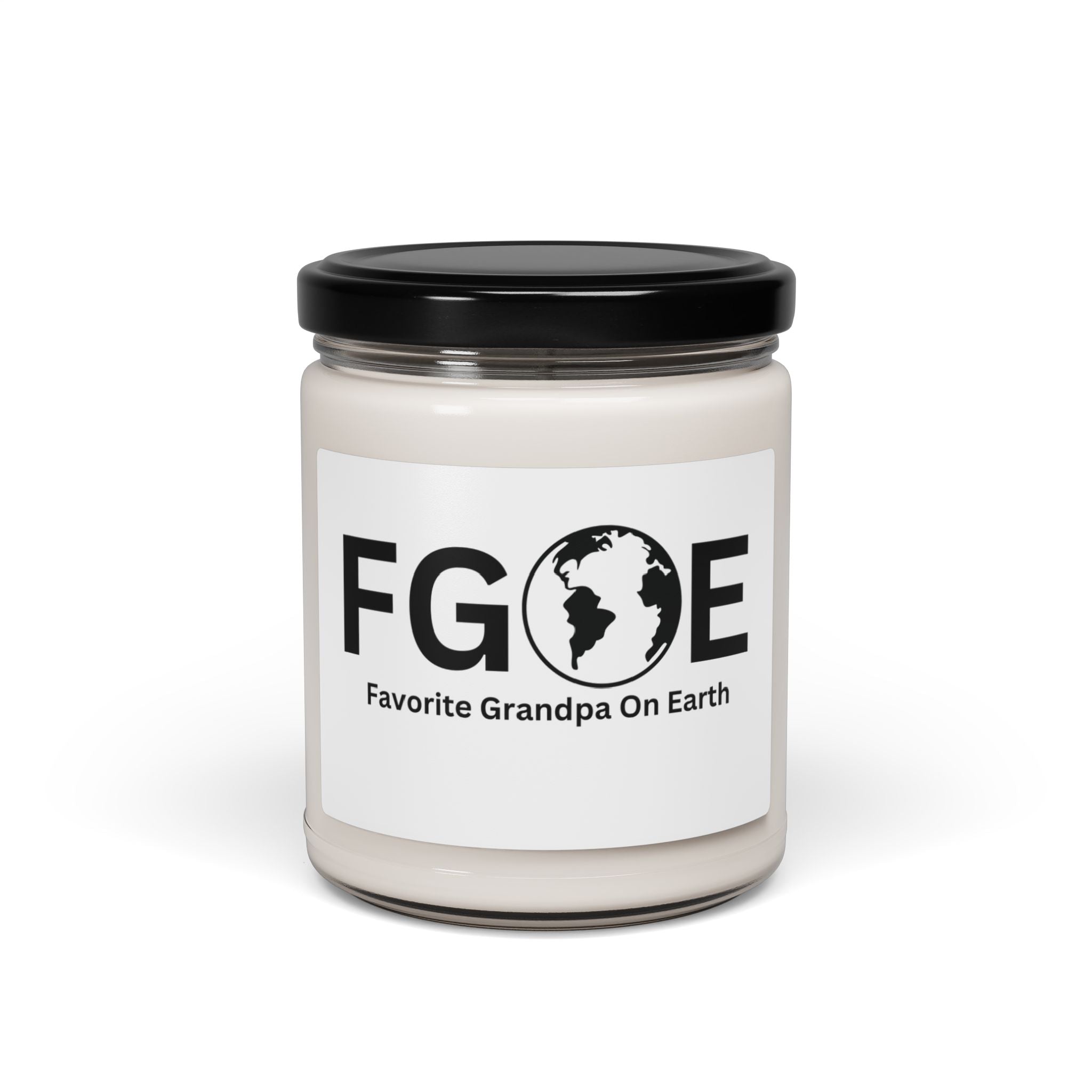 Favorite Grandpa On Earth (FGOE) Scented Soy Candle - 9oz Natural Wax Candle with Custom Label