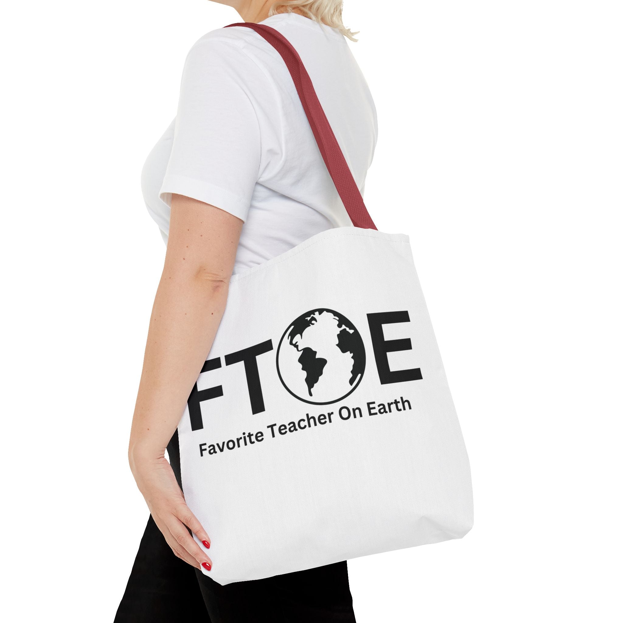 Favorite Teacher On Earth (FTOE) Tote Bag - Custom Printed Stylish and Functional Tote