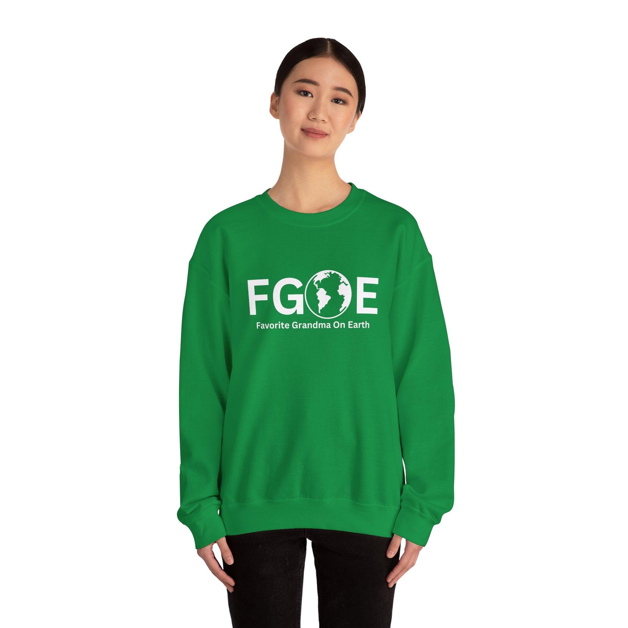 Favorite Grandma On Earth (FGOE) Unisex Heavy Blend Crewneck Sweatshirt - Cozy and Ethical Sweatshirt for All Seasons