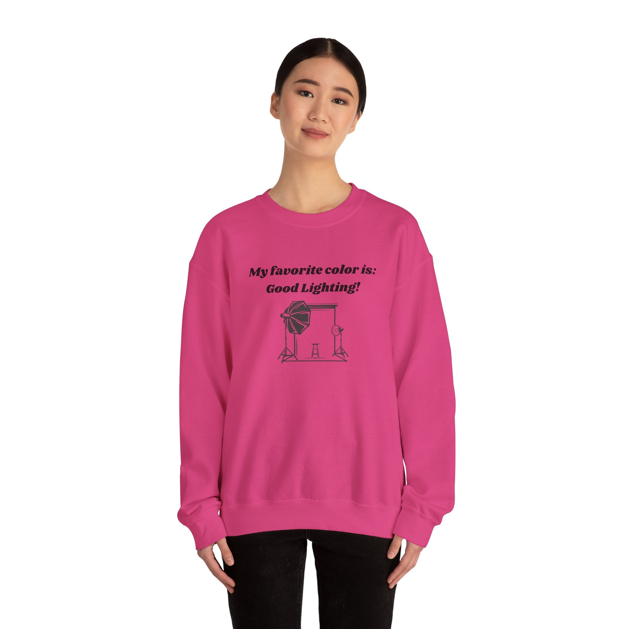 My Favorite Color is Good Lighting! Unisex Heavy Blend Crewneck Sweatshirt