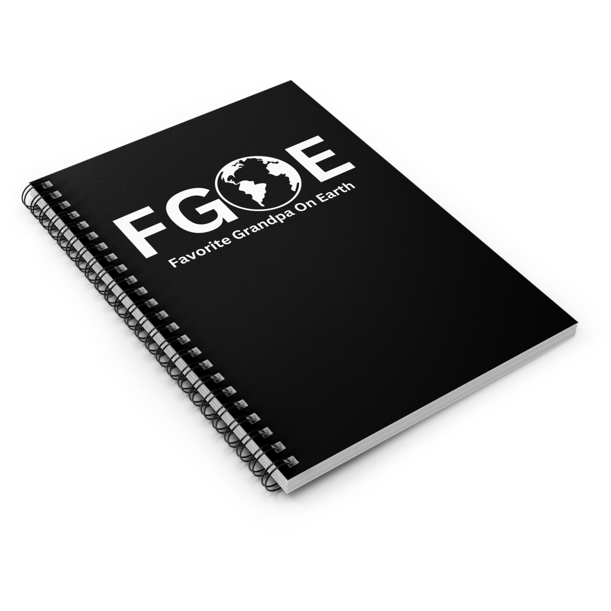 Favorite Grandpa On Earth (FGOE) Spiral Notebook - 118 Page Ruled Line Notebook for Everyday Use